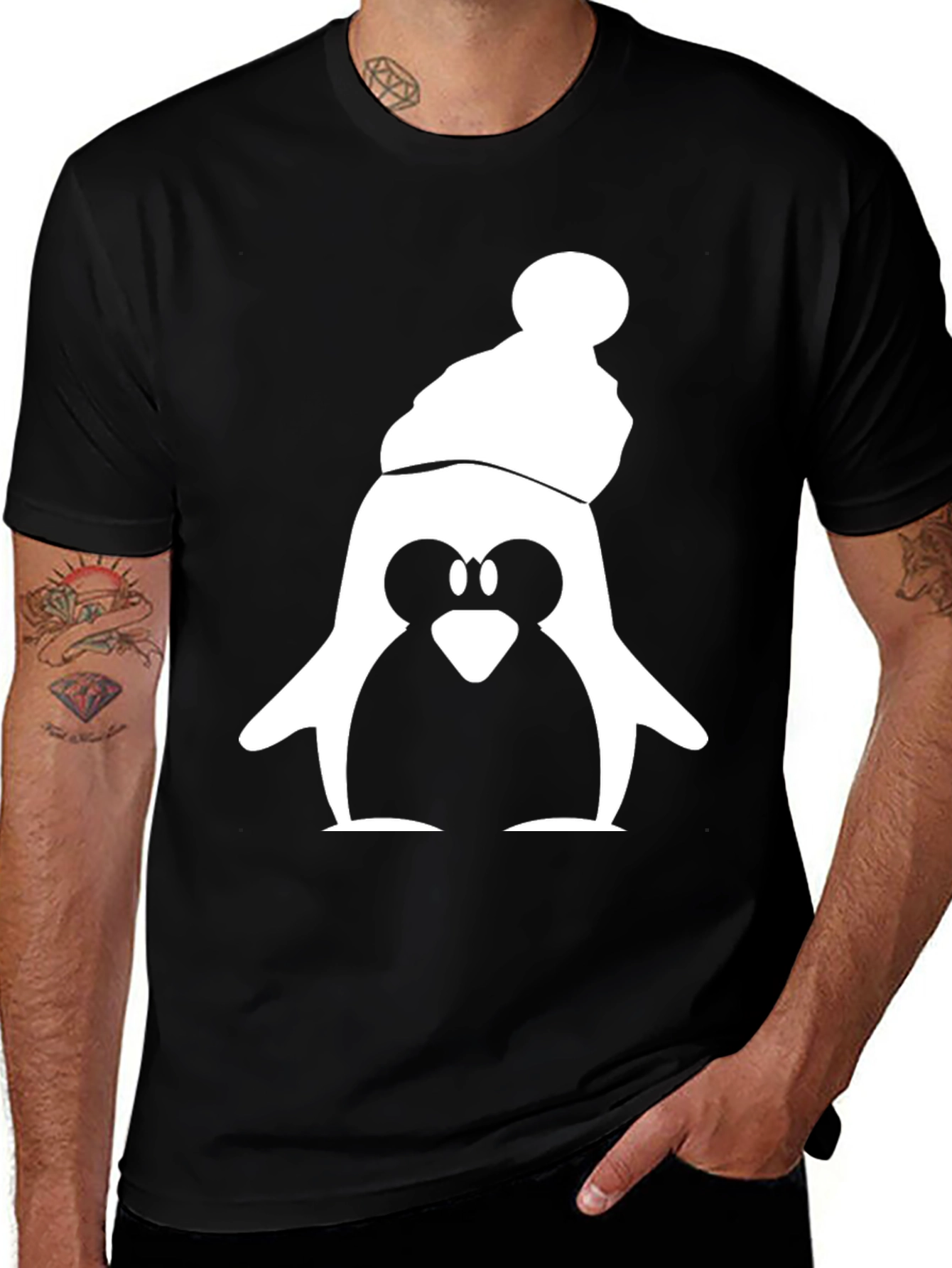 Variant 27 of Festive Penguin T-Shirt - Holiday Winter Tee