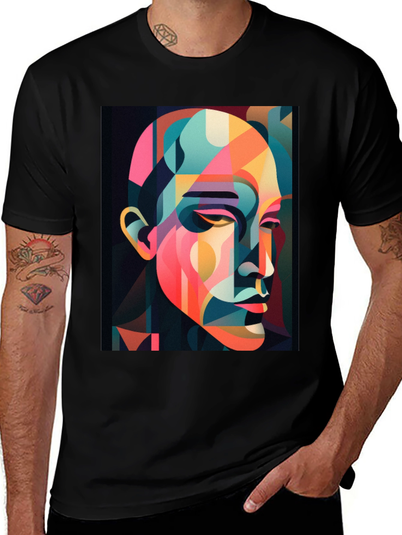 Variant 20 of Abstract Geometric Portrait T-Shirt