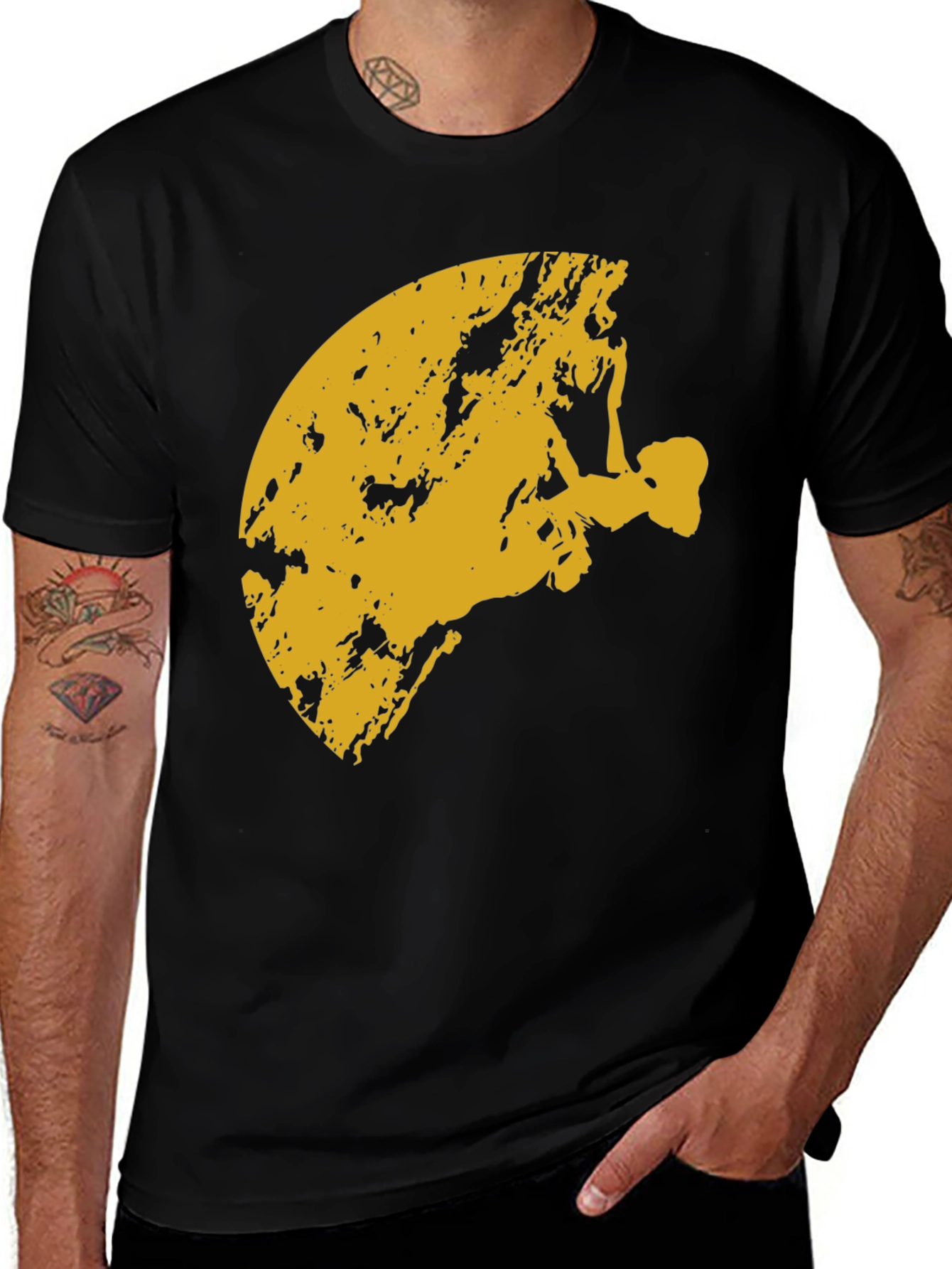 Variant 20 of Climbing Silhouette Graphic Tee - Black