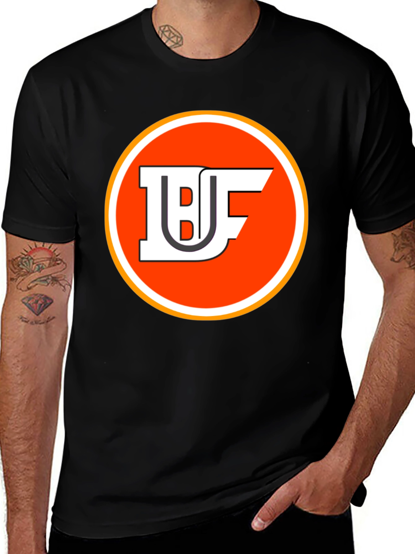 Variant 14 of Bold Graphic Tee - 'UF' Design, Classic Fit