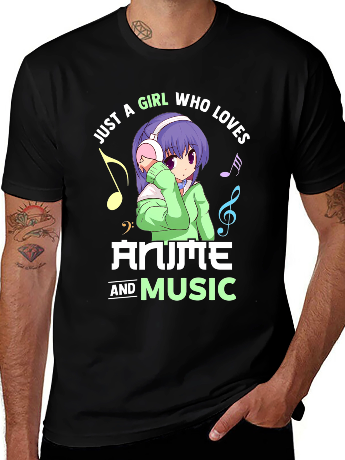 Variant 4 of Anime & Music Lover T-Shirt