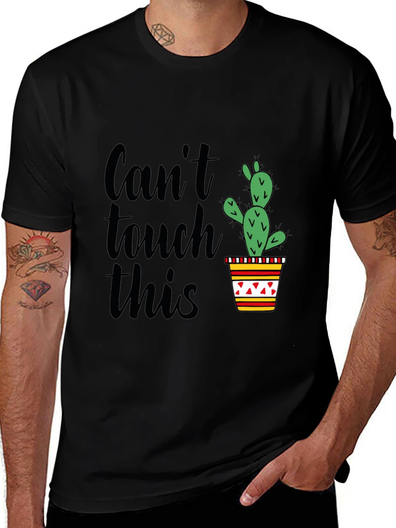 Black Can't Touch This Cactus Graphic Tee main image
