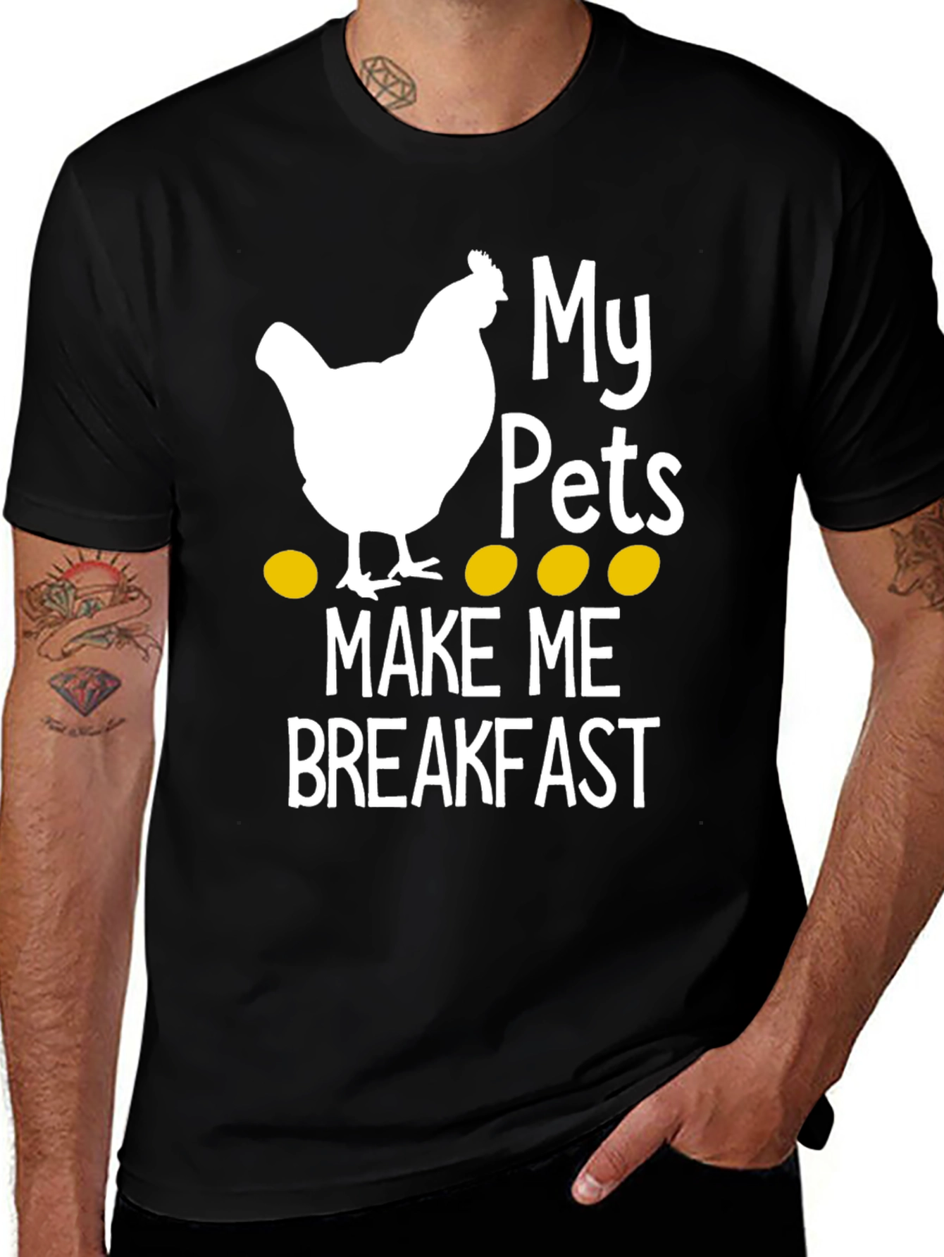 Variant 20 of Funny Chicken & Eggs Graphic T-Shirt