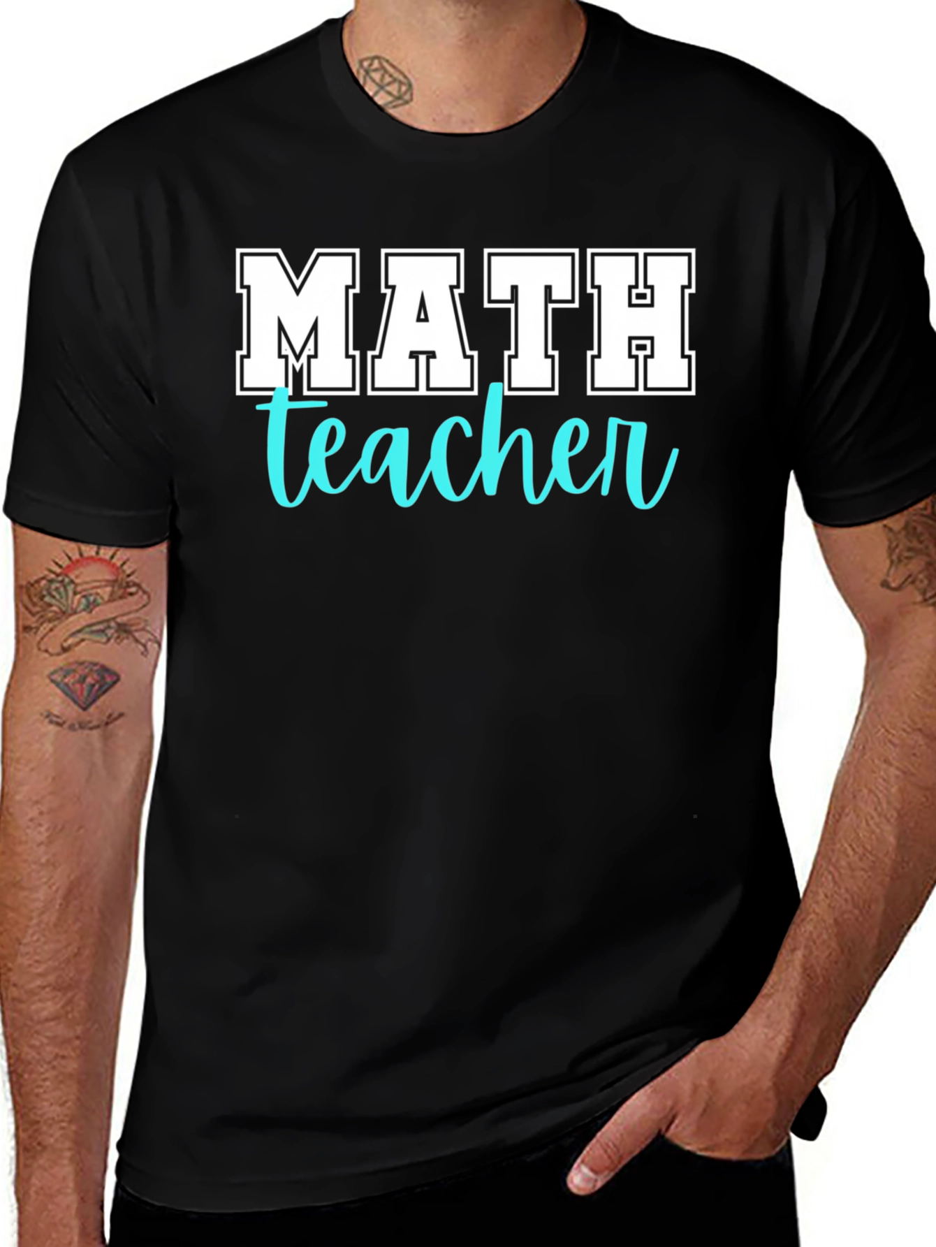 Variant 11 of Math Teacher T-Shirt - Black