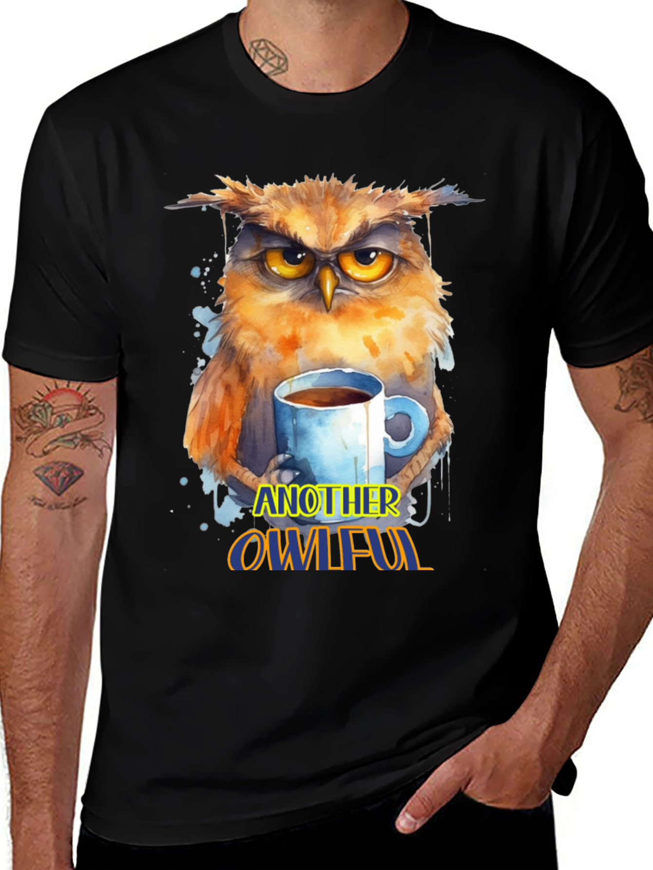 Variant 3 of Another Owiful Owl Coffee T-Shirt 