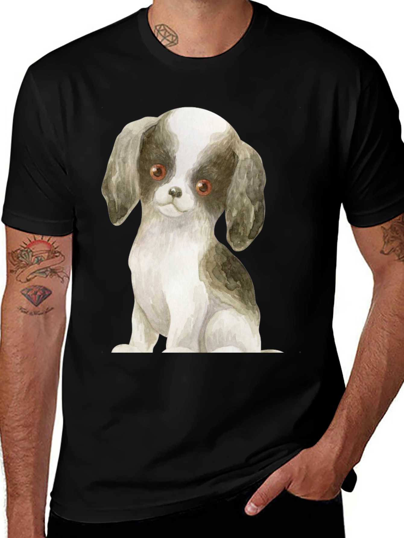 Variant 9 of Puppy Dog Graphic Tee - Soft Style