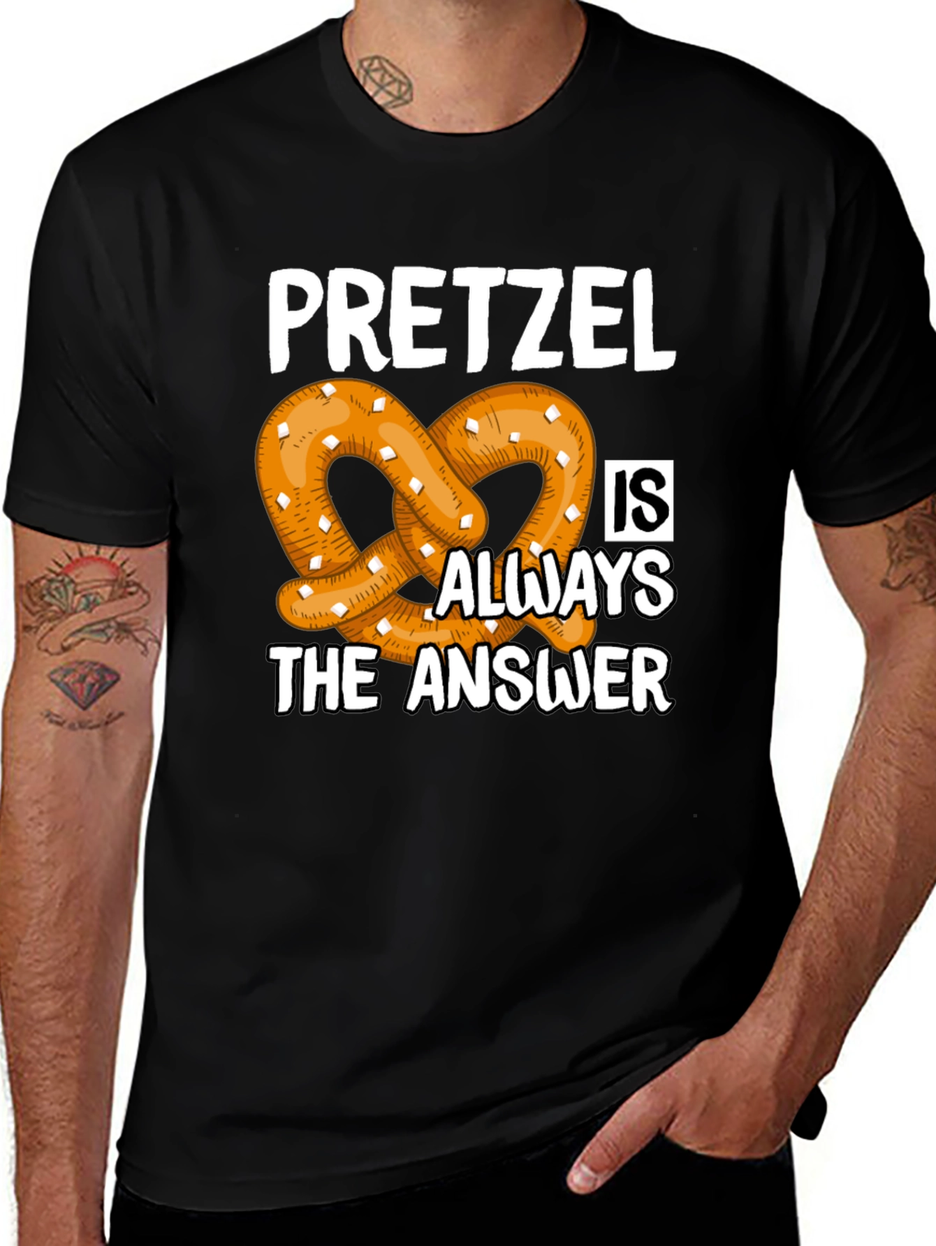 Variant 10 of Pretzel Always The Answer Graphic Tee