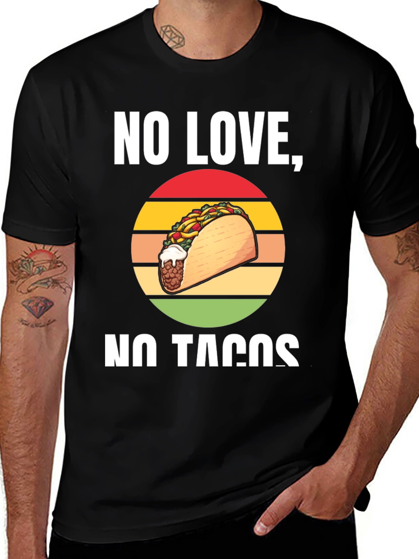 Variant 21 of No Love No Tacos Graphic T-Shirt