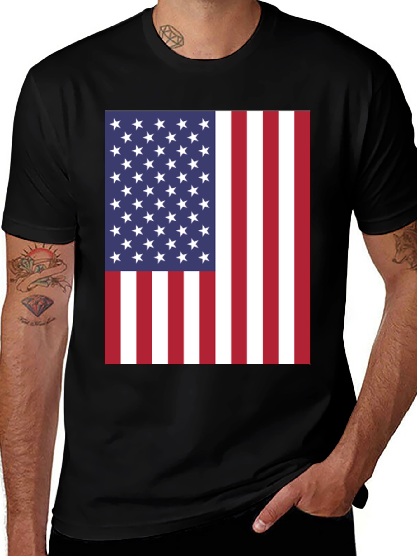 American Flag Graphic Tee - Patriotic T-Shirt