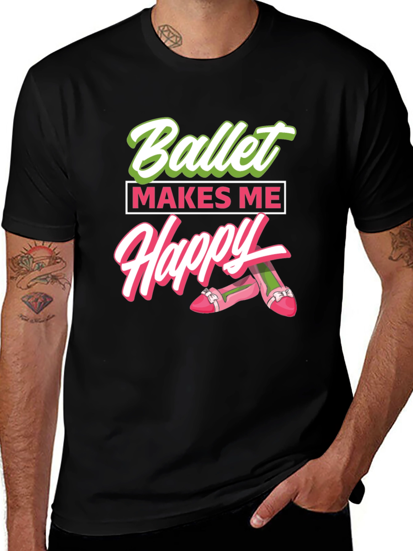 Ballet Makes Me Happy T-Shirt - Dance Lover Tee