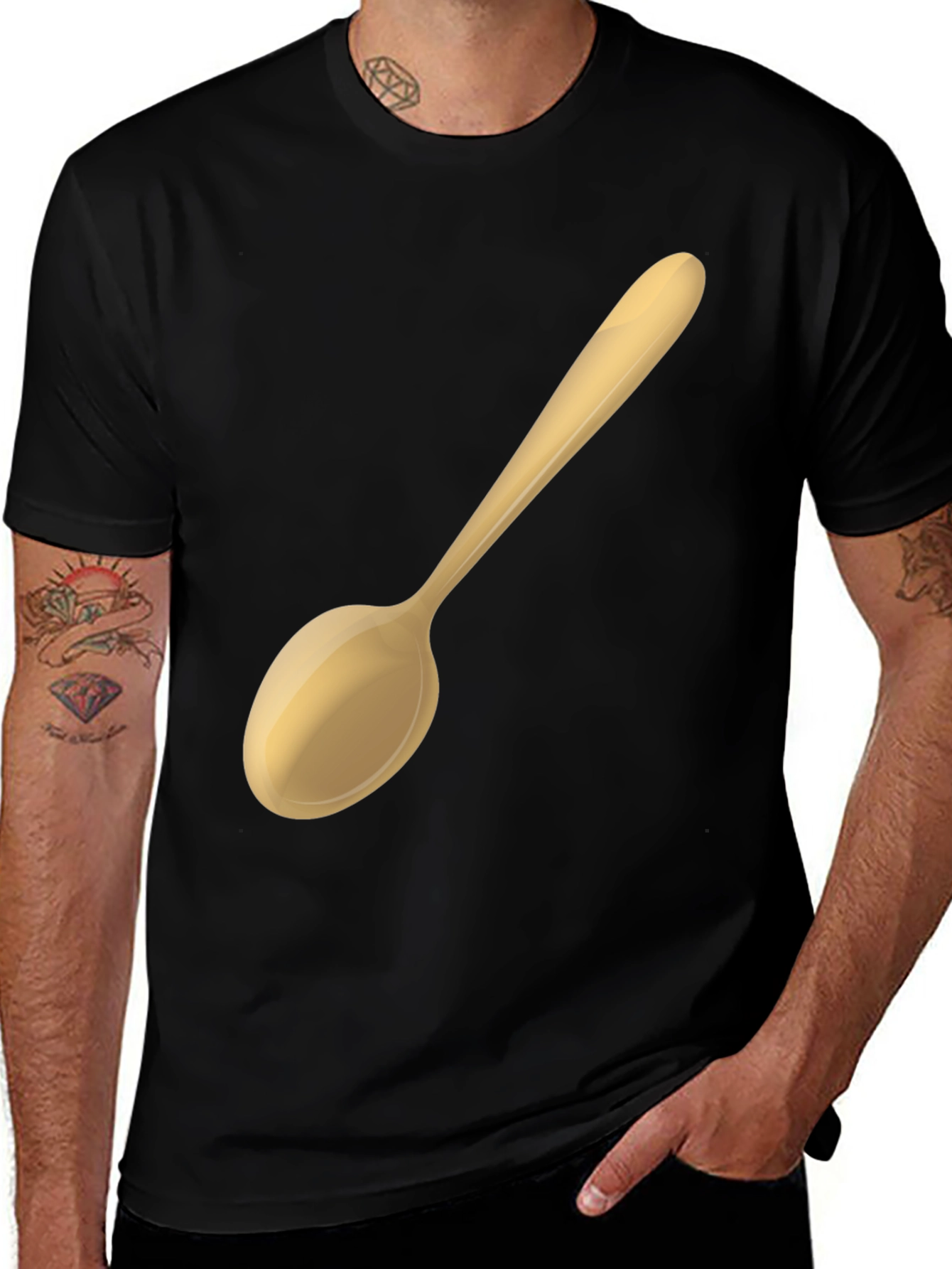 Variant 29 of Spoon Graphic Black Tee - Unique Design