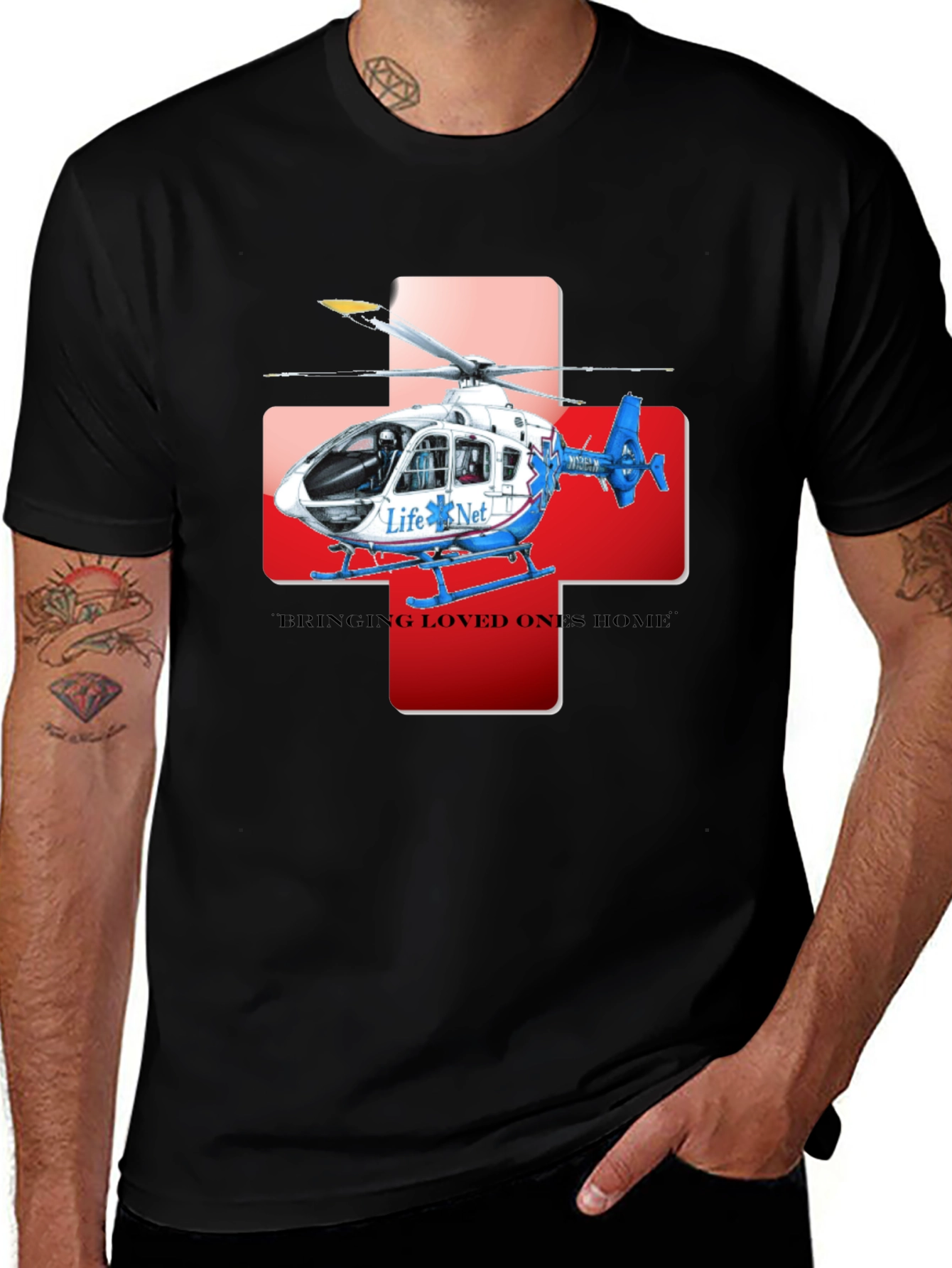 Variant 3 of Life Net Helicopter Graphic Tee