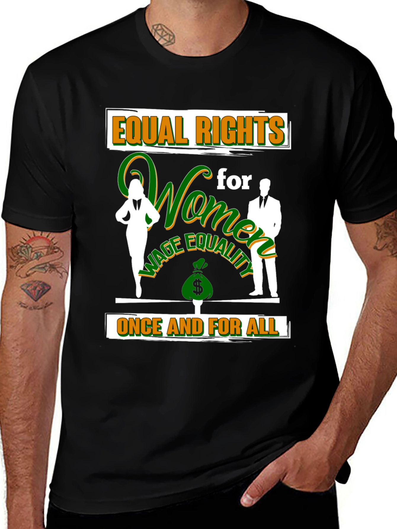 Variant 25 of Equal Rights for Women Graphic Tee - Wage Equality T-Shirt