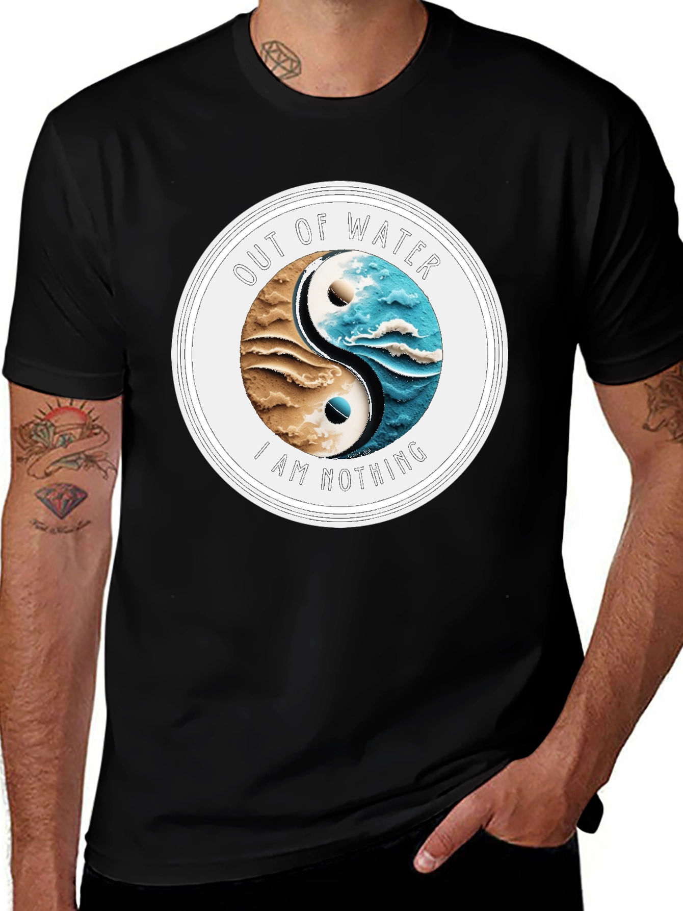 Variant 20 of Yin Yang Water & Sand Graphic T-Shirt