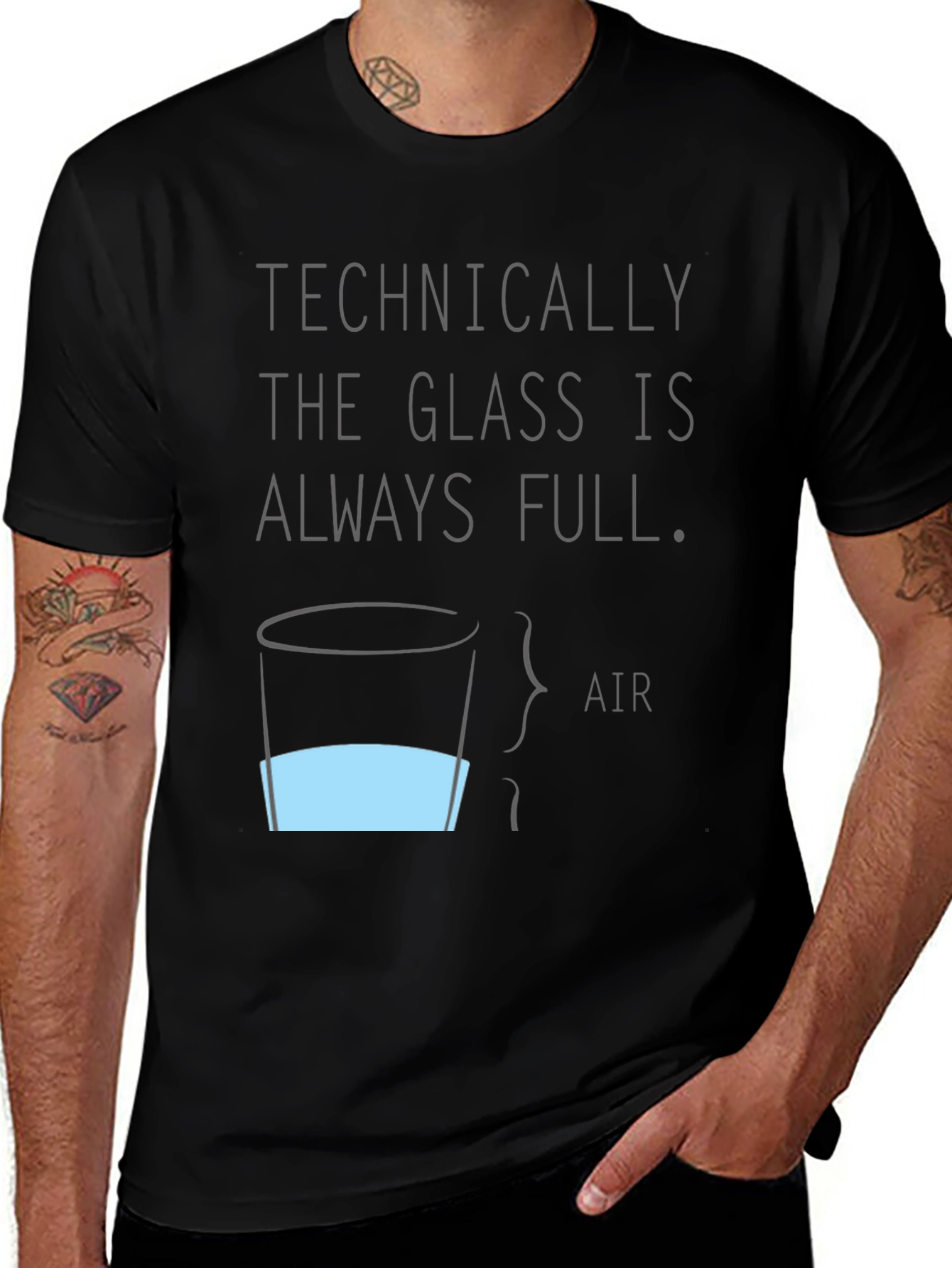 Variant 24 of Technically the Glass is Always Full T-Shirt