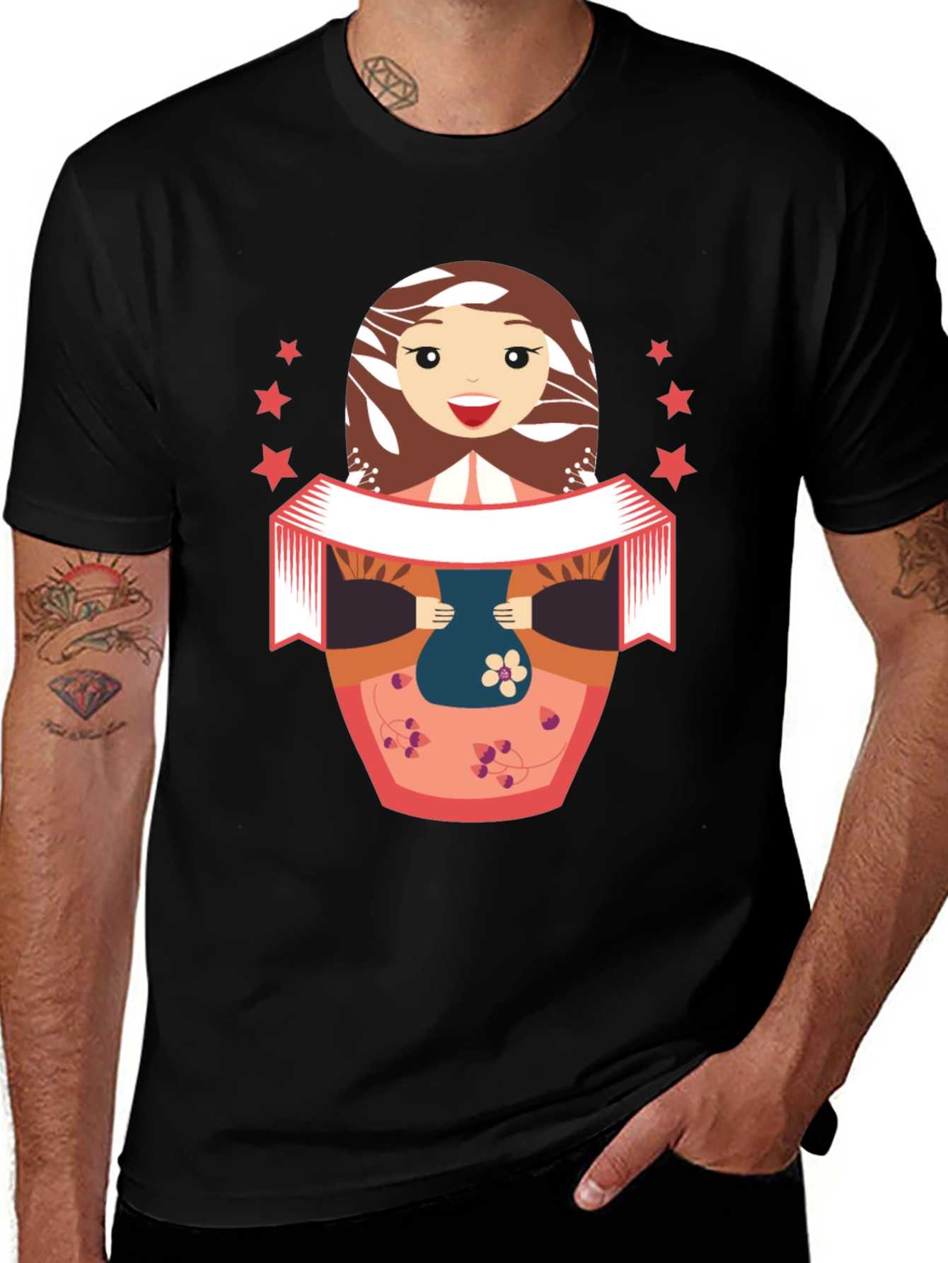 Variant 27 of Matryoshka Doll Graphic T-Shirt - Unique Design