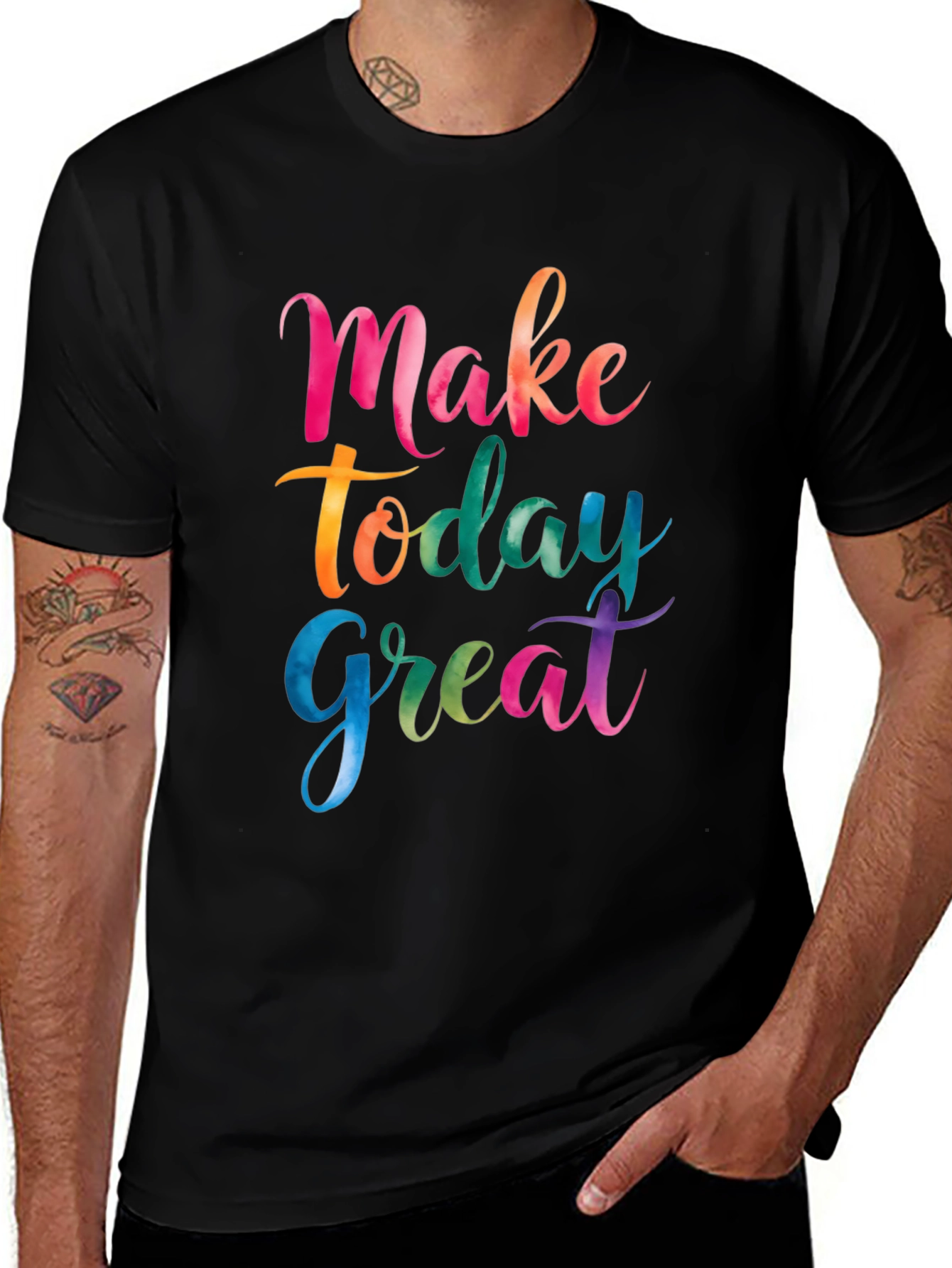 Variant 28 of Make Today Great Black Graphic T-Shirt