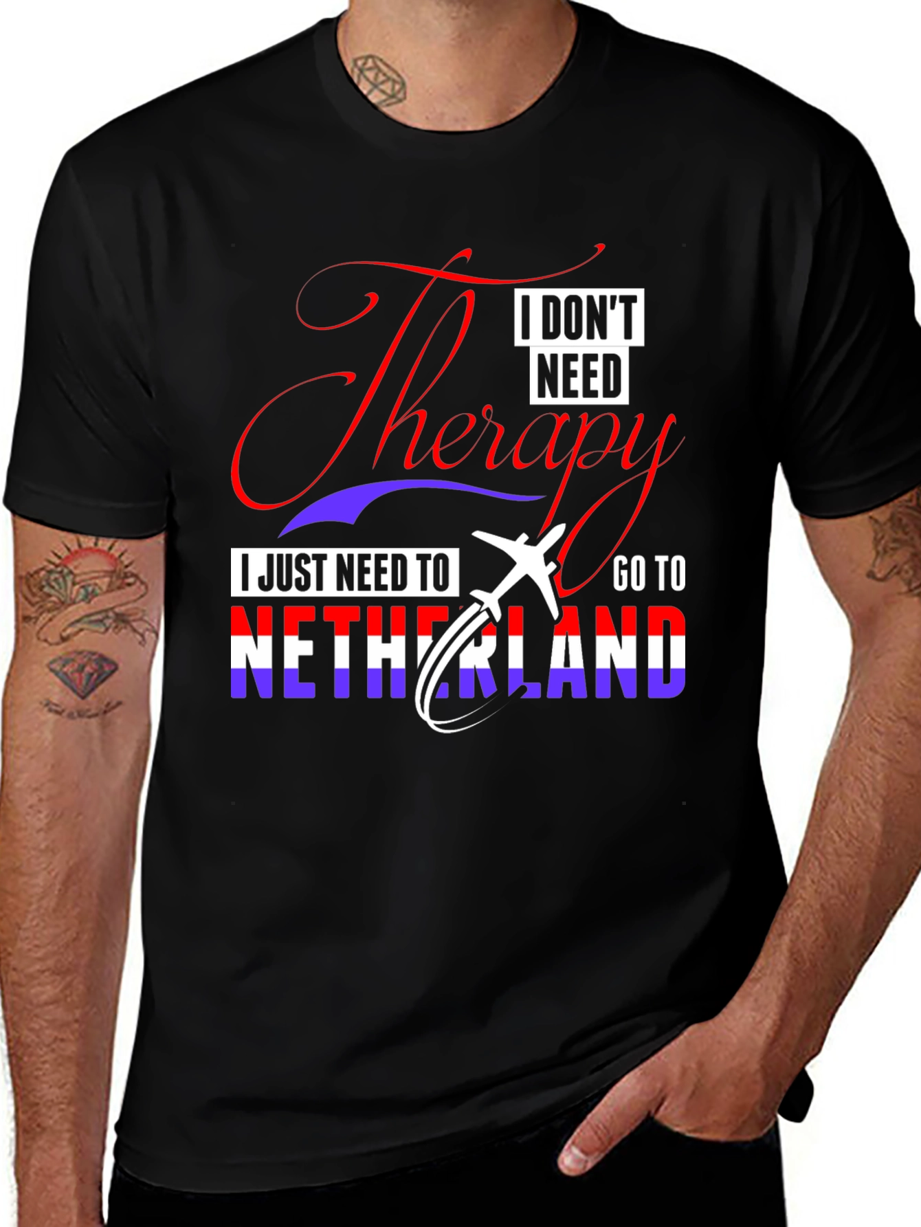 Variant 28 of Netherlands Travel Therapy Graphic T-Shirt