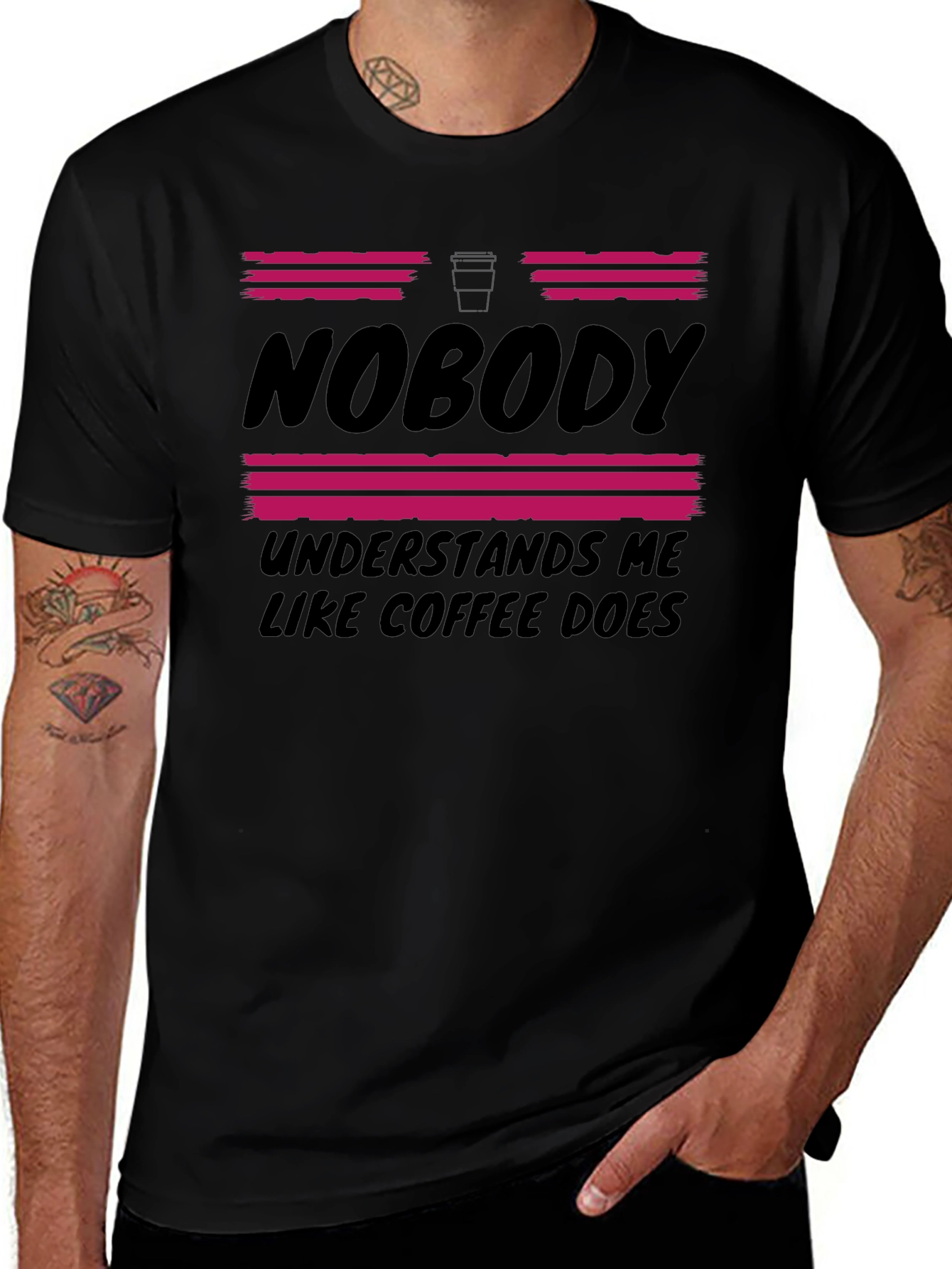 Variant 21 of Coffee Lover T-Shirt - Nobody Understands Me Like Coffee Does