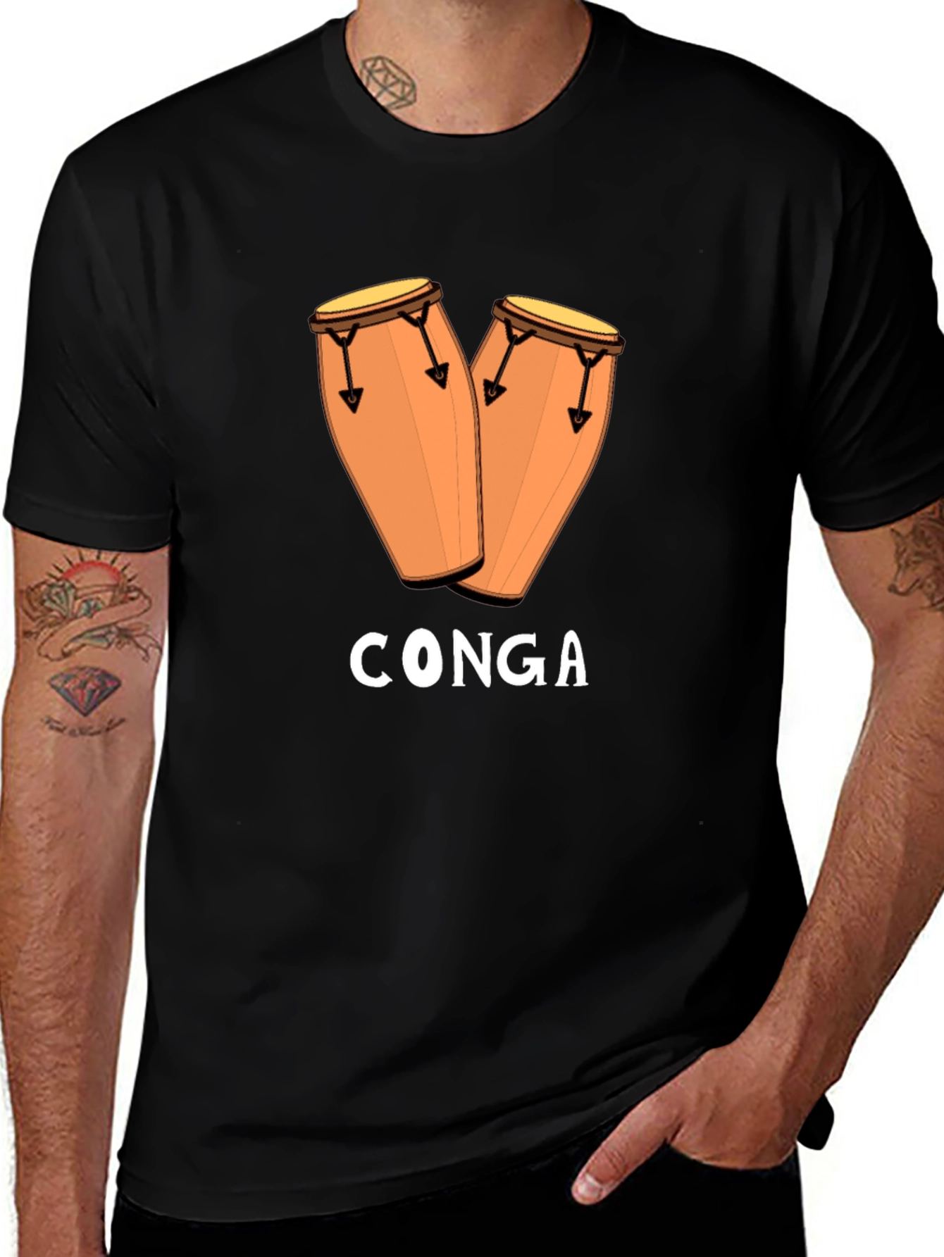 Variant 14 of Conga Drum T-Shirt - Music Lover Tee