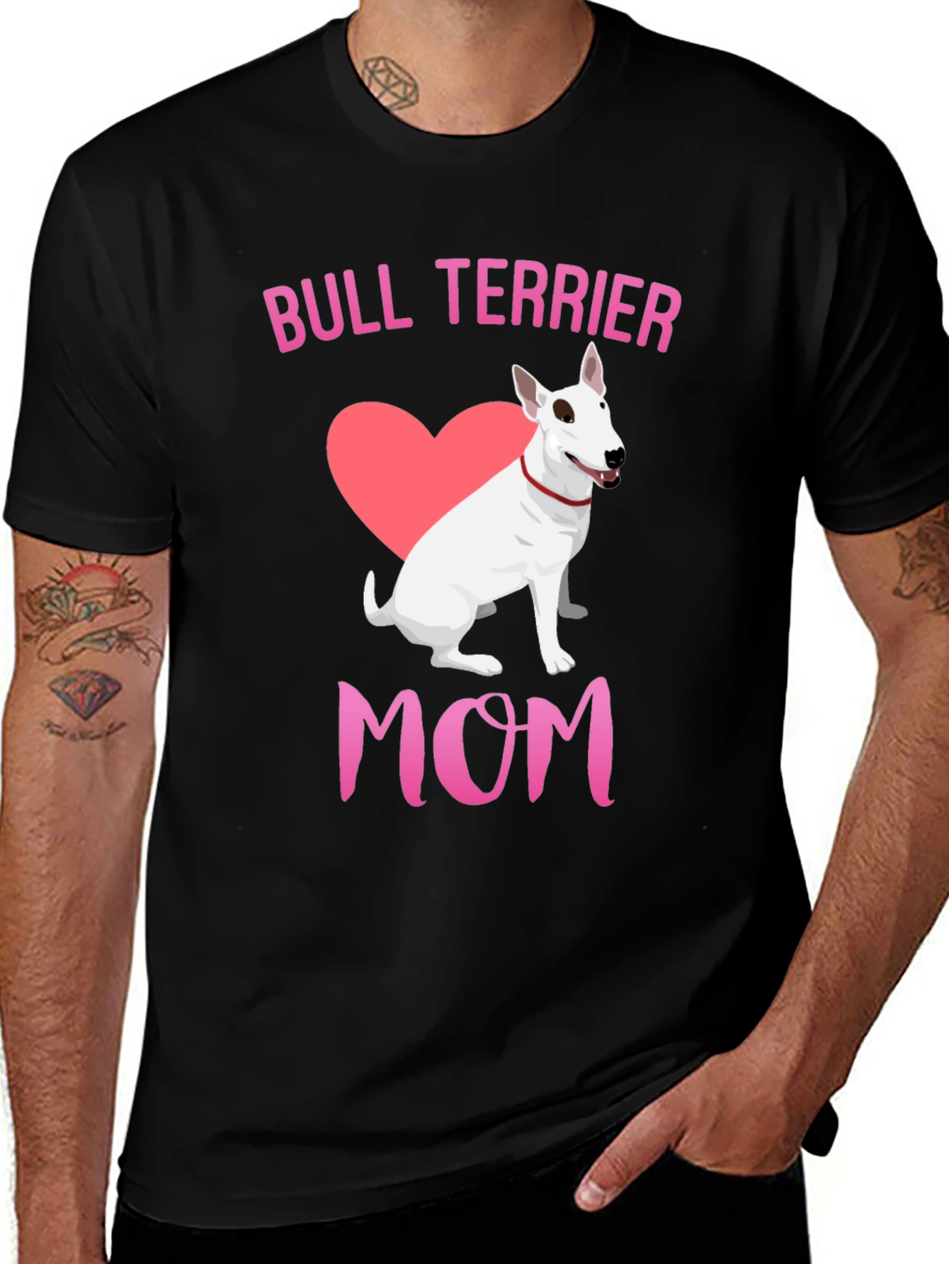 Bull Terrier Mom Graphic T-Shirt