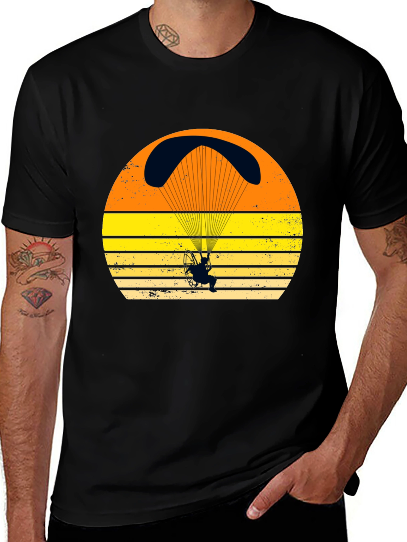 Variant 14 of Sunset Powered Paragliding Graphic Tee
