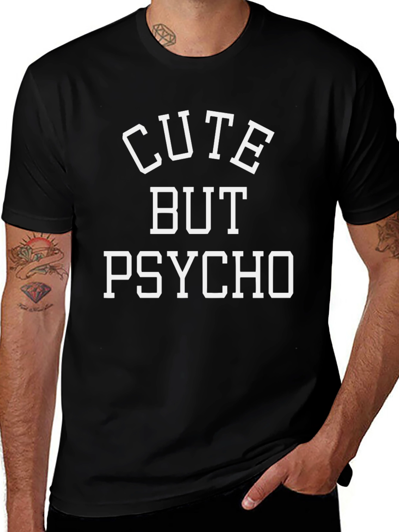 Variant 6 of Cute But Psycho Black Graphic Tee