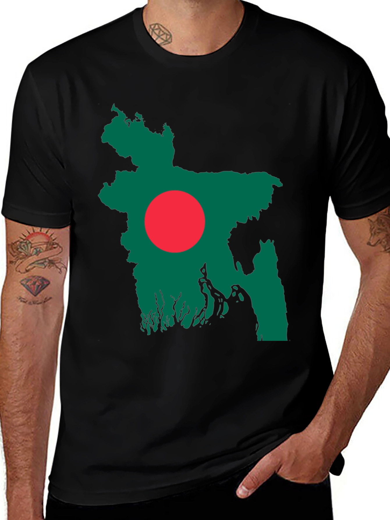 Bangladesh Map T-Shirt - Patriotic Pride