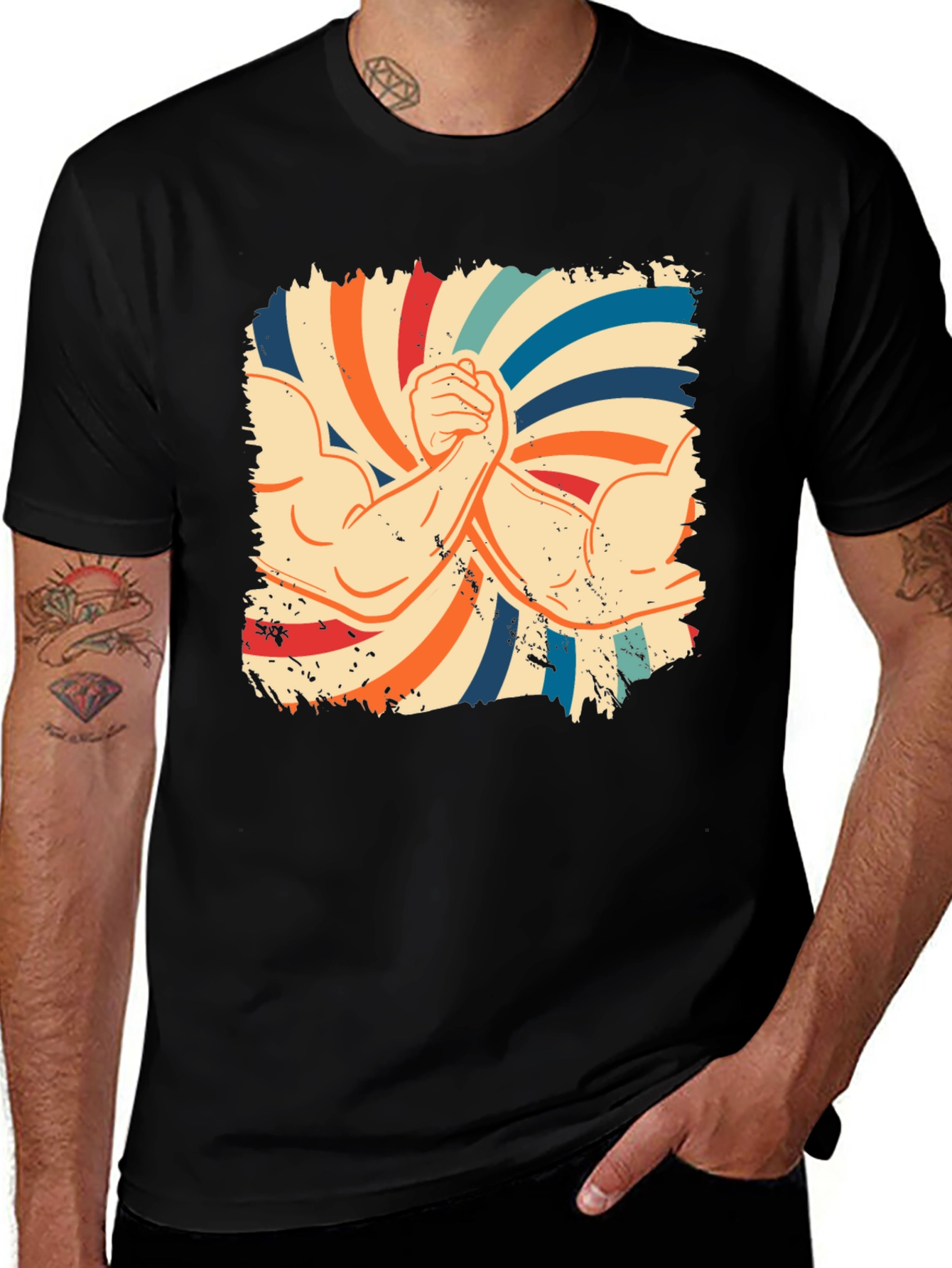 Variant 22 of Retro Arm Wrestling Graphic Tee