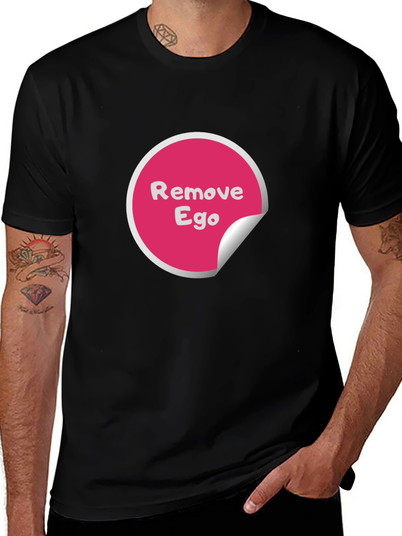 Variant 21 of Remove Ego Black Tee - Awareness & Style