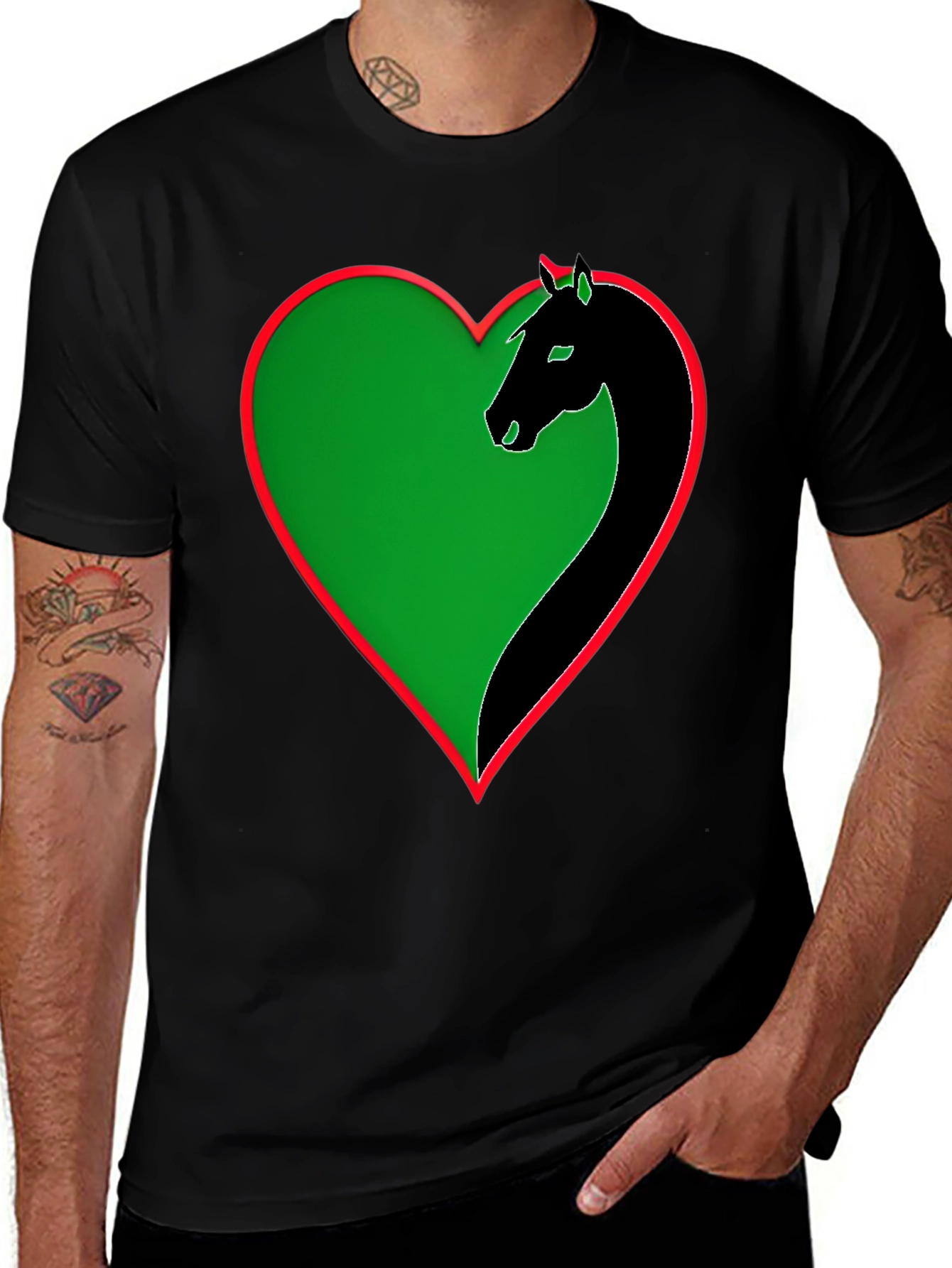 Variant 19 of Horse Heart T-Shirt - Unique Graphic Tee