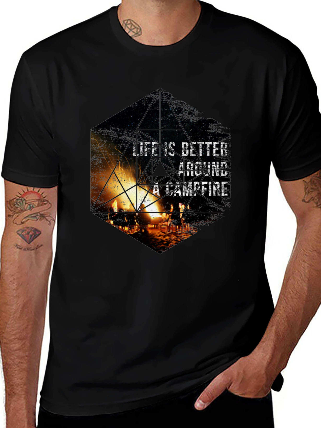 Variant 7 of Campfire Graphic Tee - Life is Better Around a Campfire