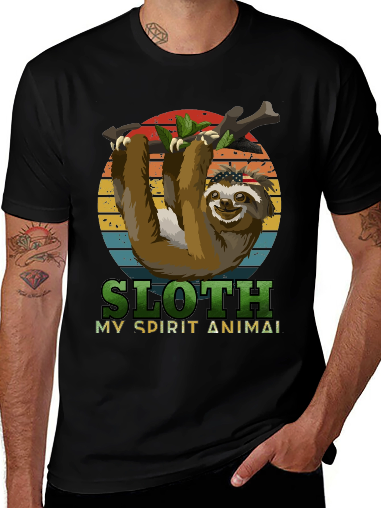 Variant 25 of Sloth Spirit Animal Graphic Tee