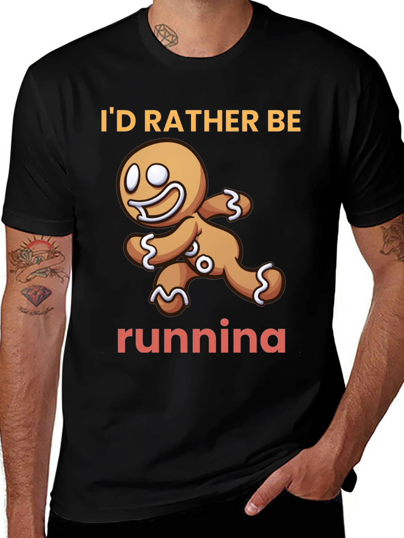Variant 26 of Gingerbread Man Running T-Shirt