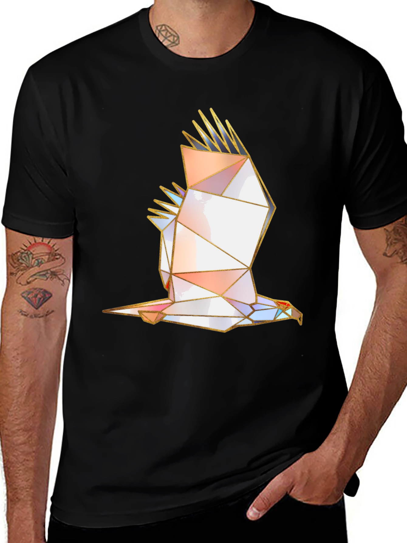 Variant 11 of Geometric Bird Graphic T-Shirt