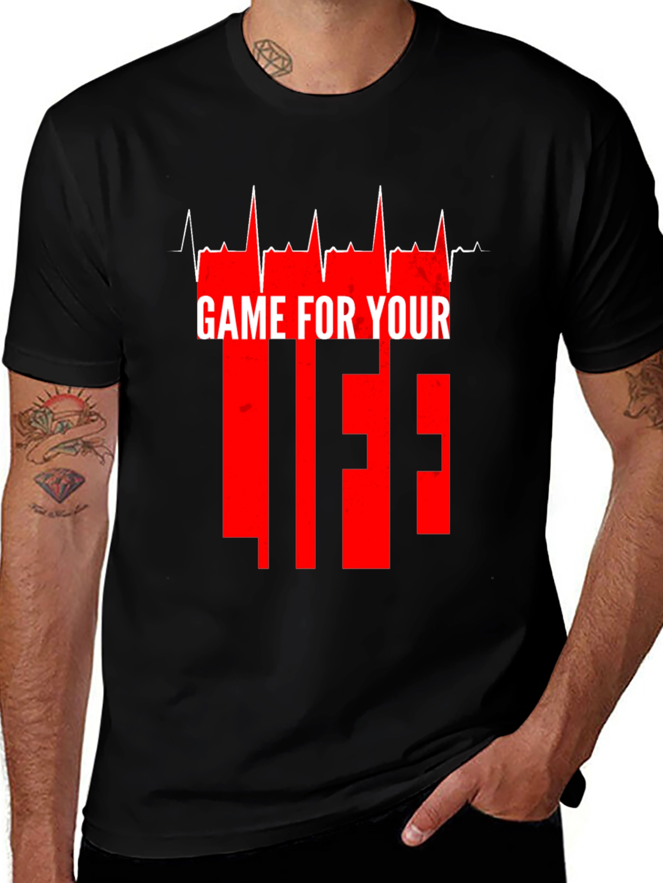 Variant 3 of Game For Your Life Graphic Tee - Black