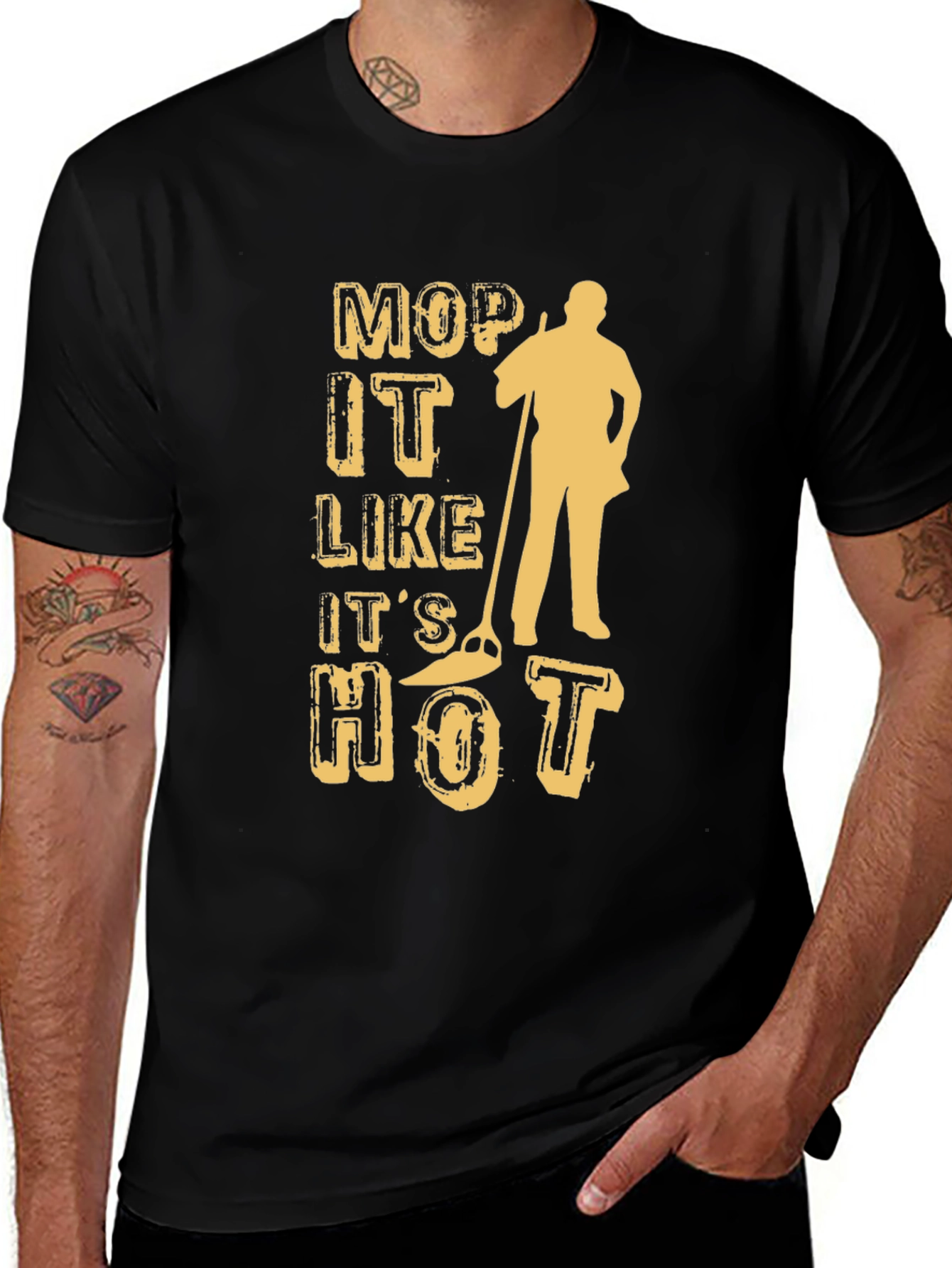 Mop It Like It's Hot T-Shirt - Novelty Cleaning Tee