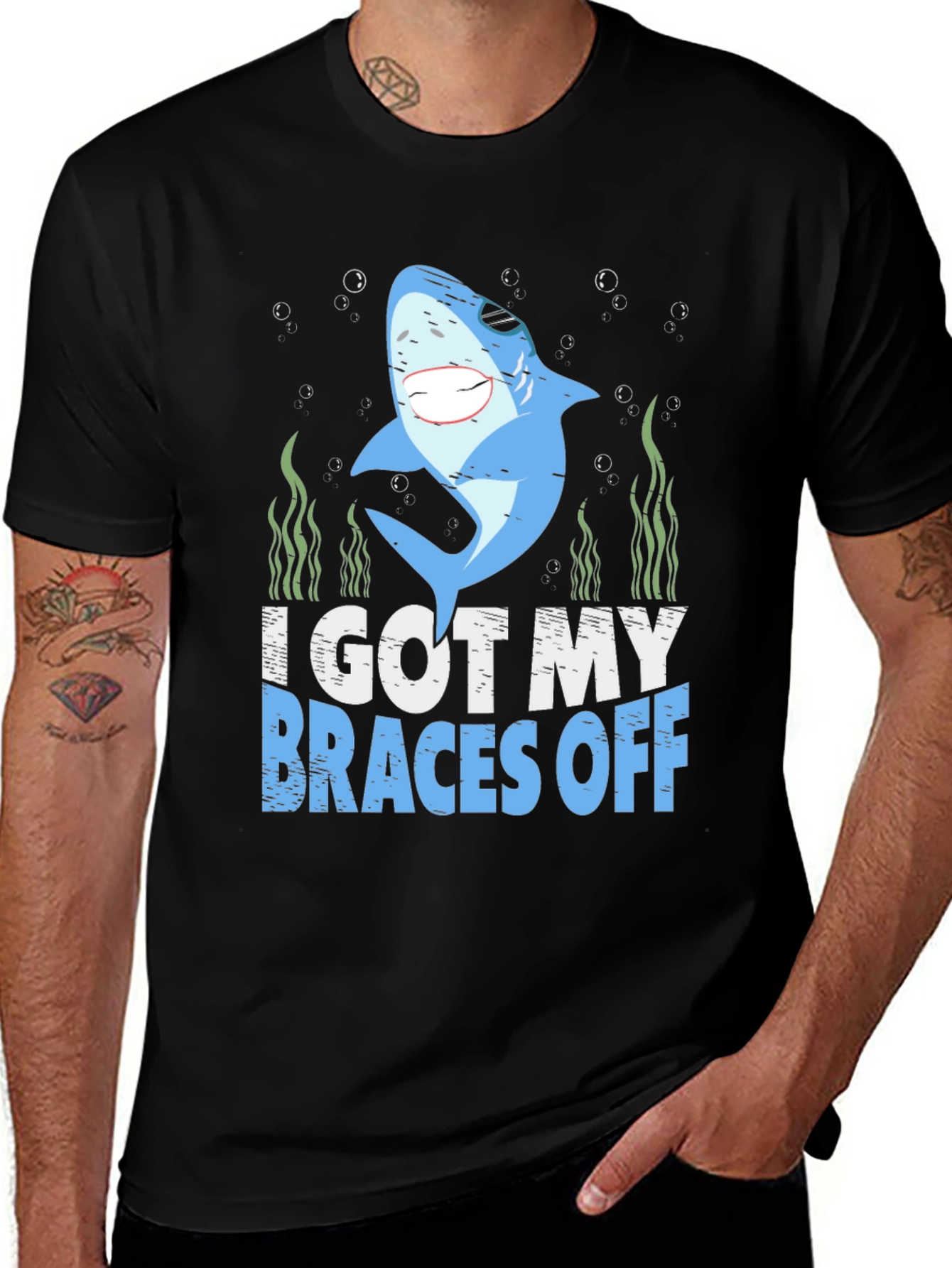 Variant 8 of Shark Braces Off Graphic Tee