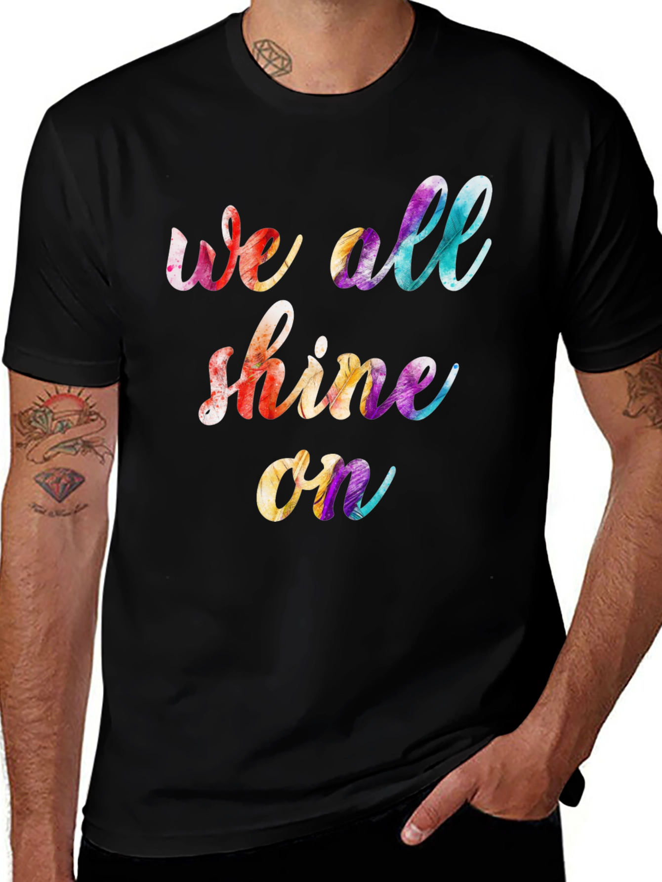 Variant 19 of We All Shine On Graphic Tee - Positive Vibes T-Shirt