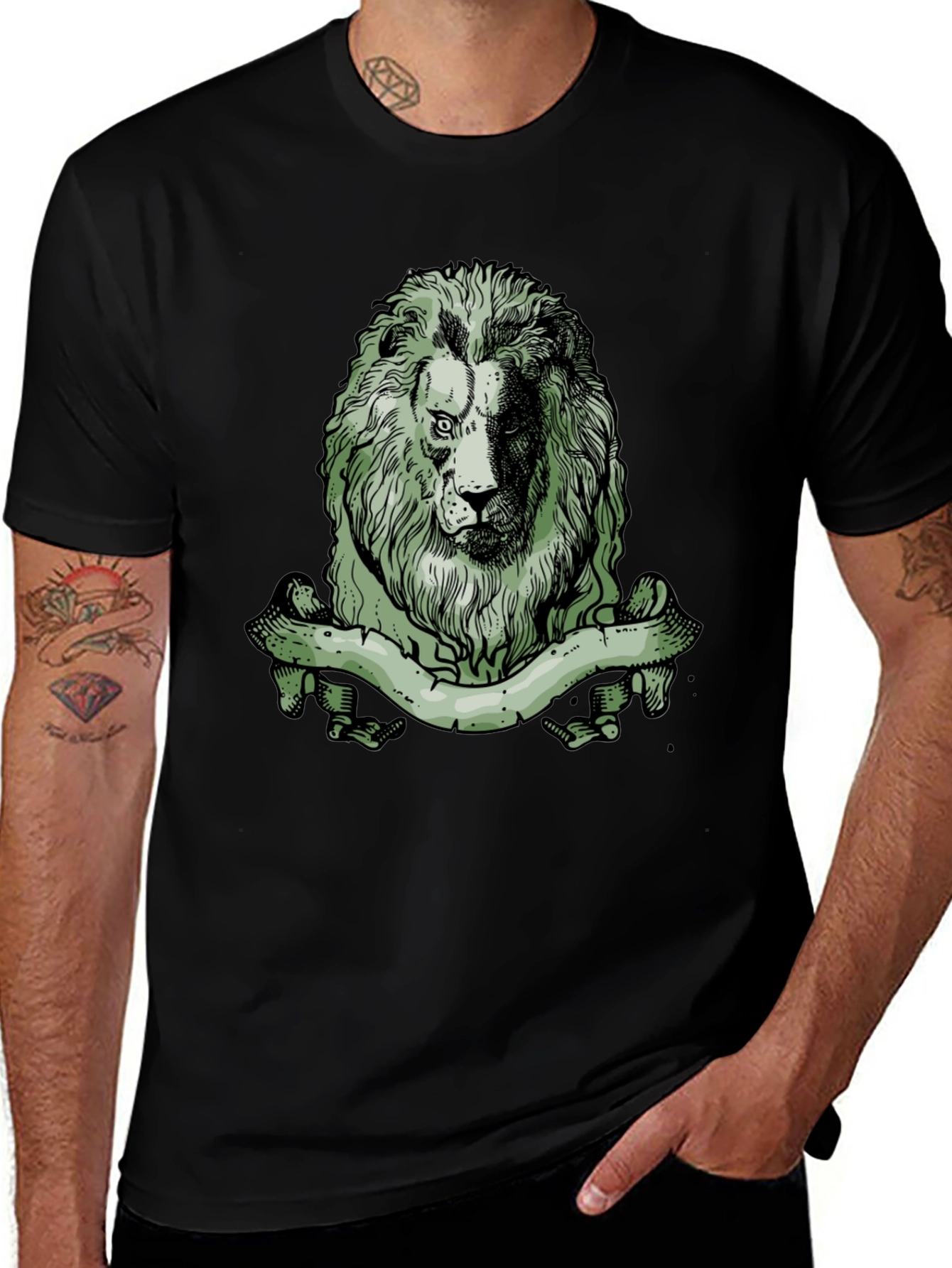 Variant 26 of Lion Emblem Graphic T-Shirt - Bold Style