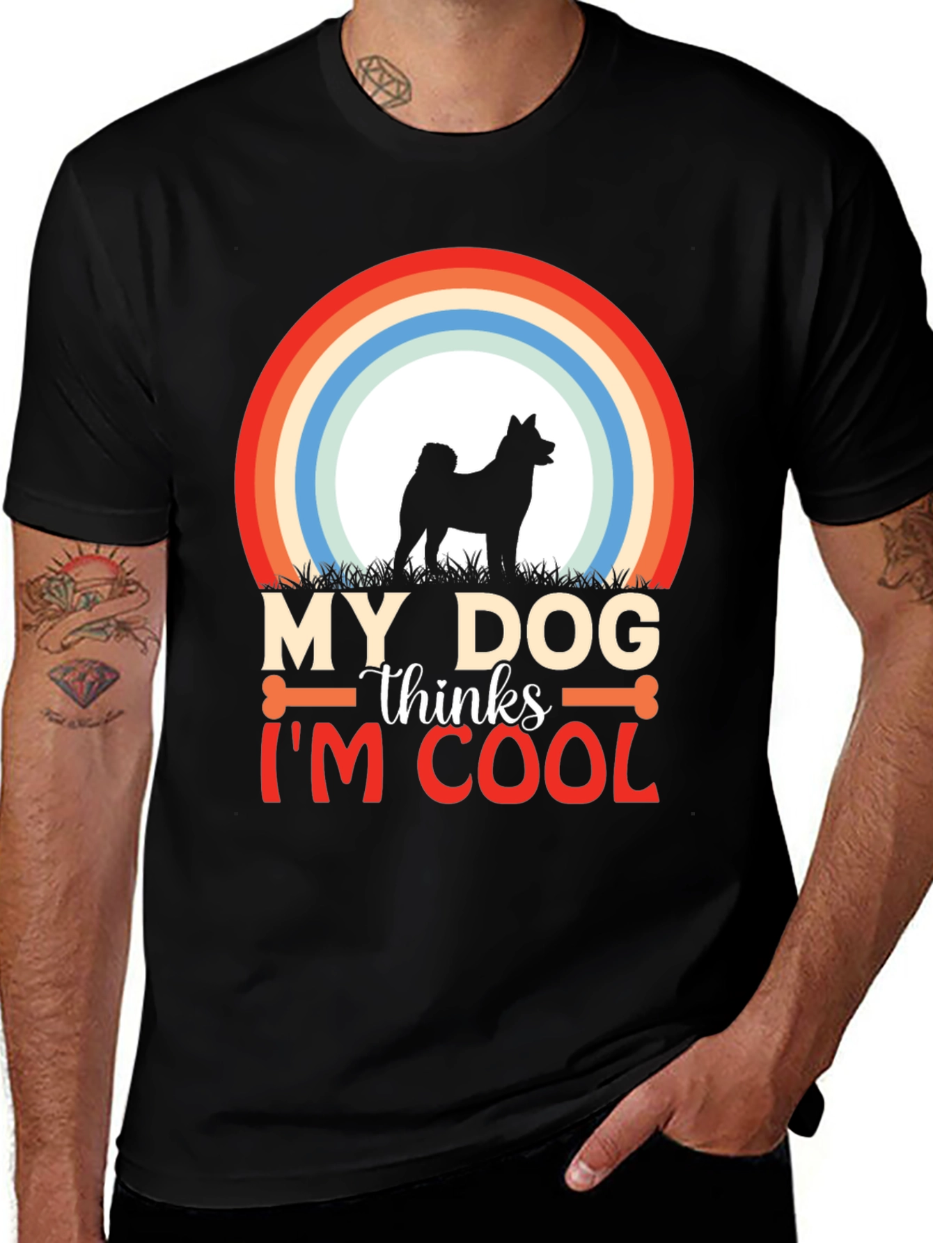 Variant 25 of My Dog Thinks I'm Cool Graphic Tee