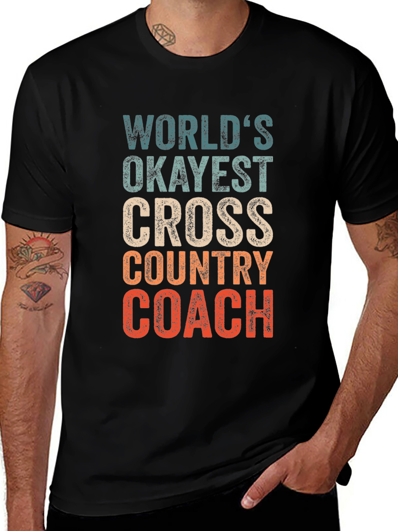 Variant 11 of World's Okayest Cross Country Coach T-Shirt