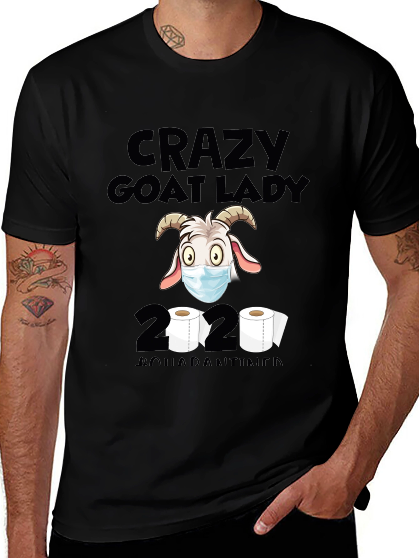 Variant 24 of Crazy Goat Lady 2020 Quarantined T-Shirt