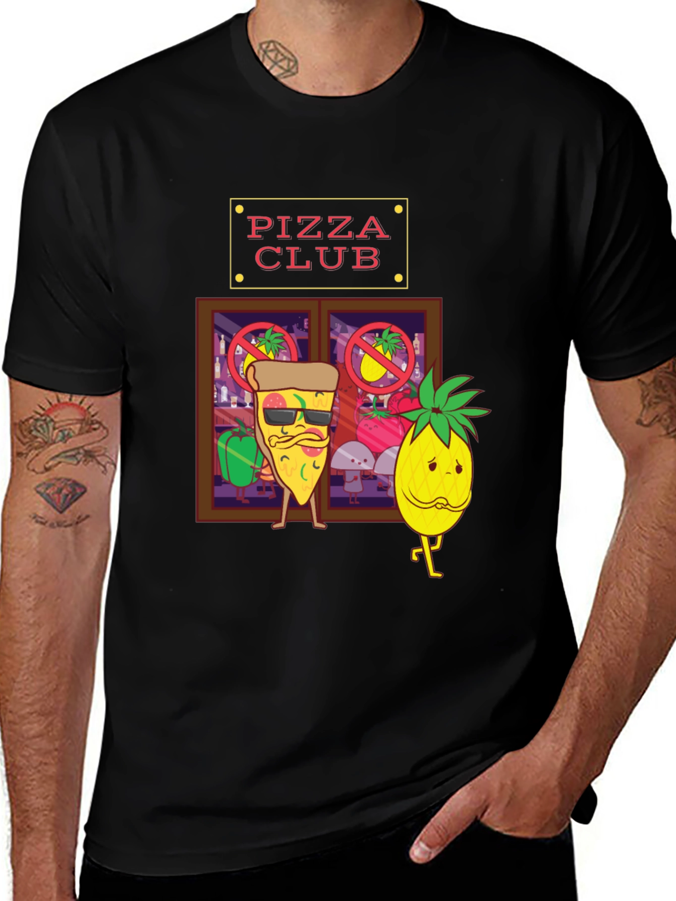 Variant 24 of Pizza Club Funny Graphic T-Shirt