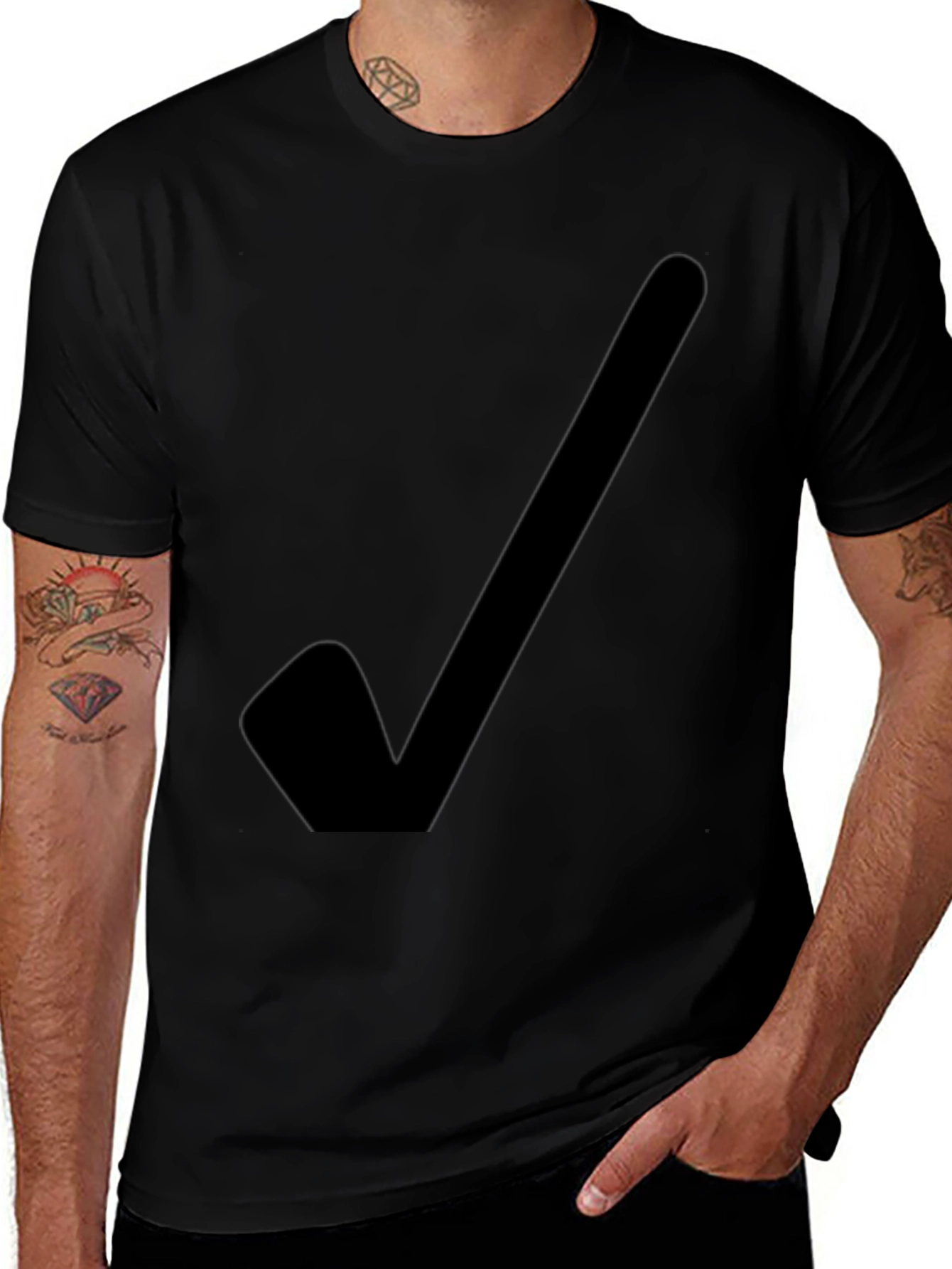 Right Choice Black T-Shirt - Simple Statement Tee