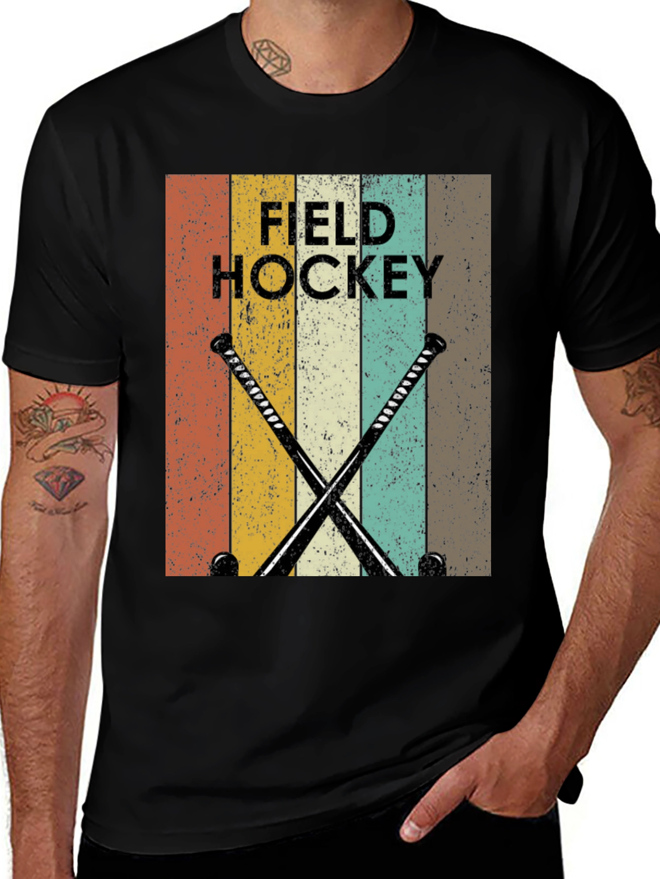 Variant 5 of Vintage Field Hockey Graphic Tee