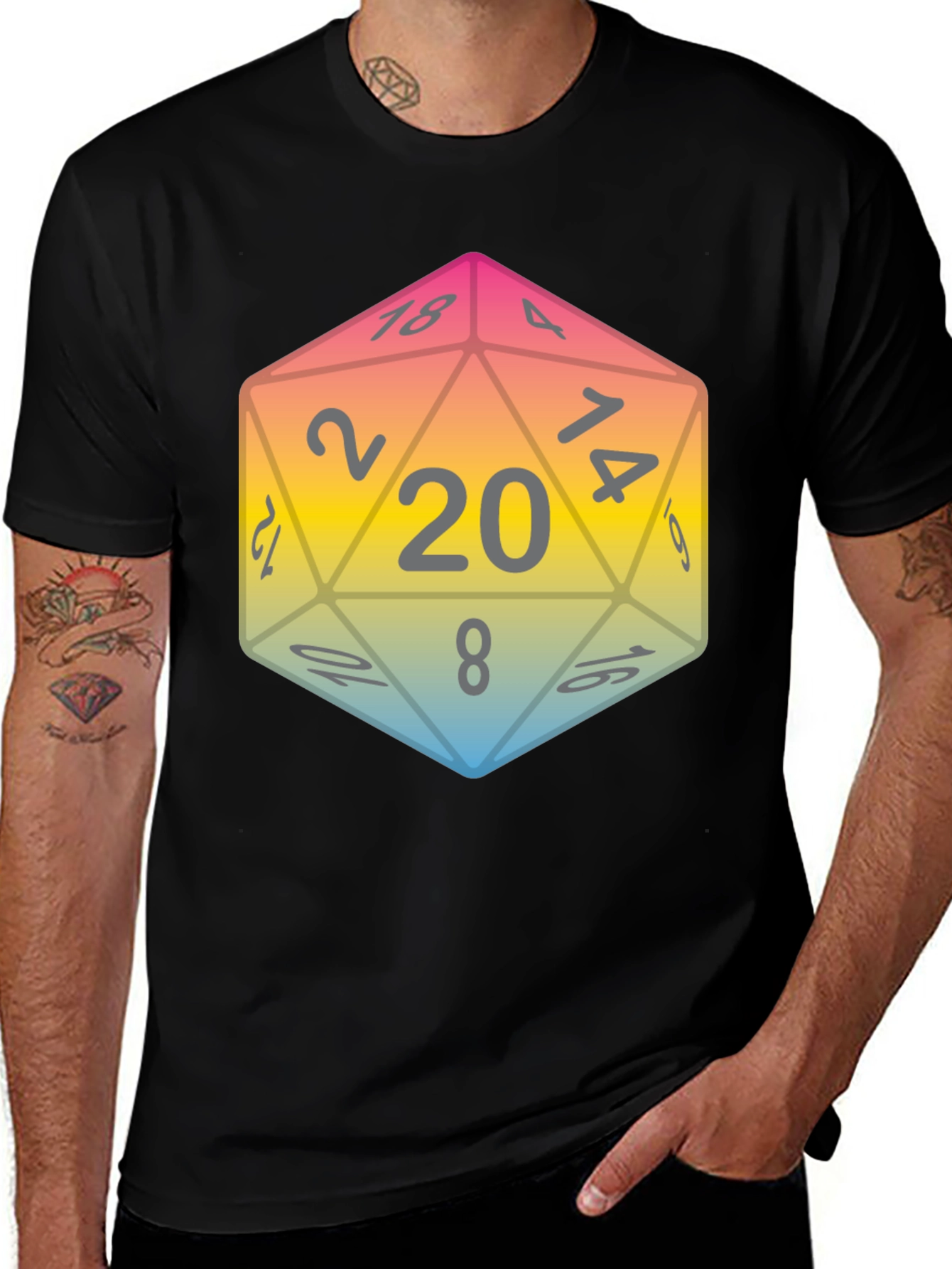 Variant 24 of D20 Dice T-Shirt - Roll for Style!