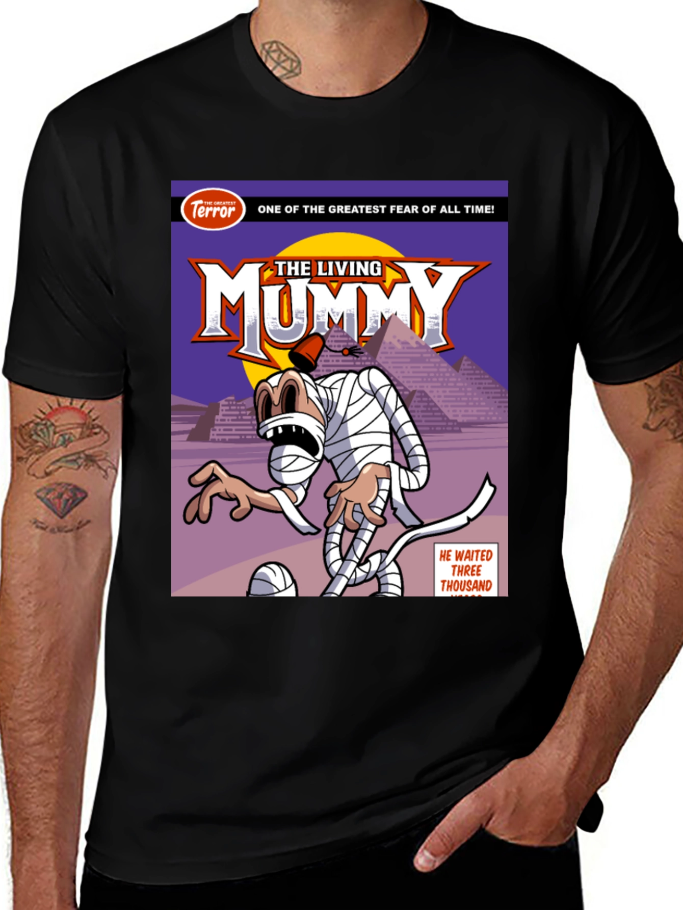 Living Mummy T-Shirt - Horror Comic Book Style Tee