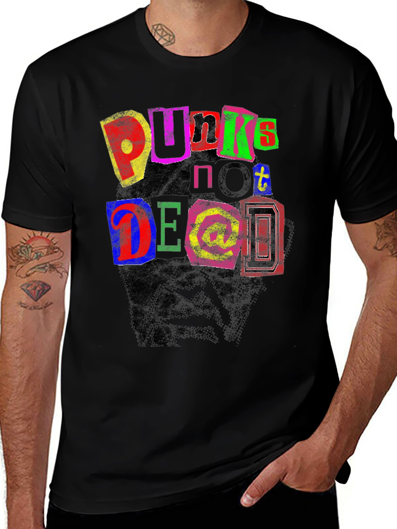Variant 21 of Punks Not Dead Graphic T-Shirt