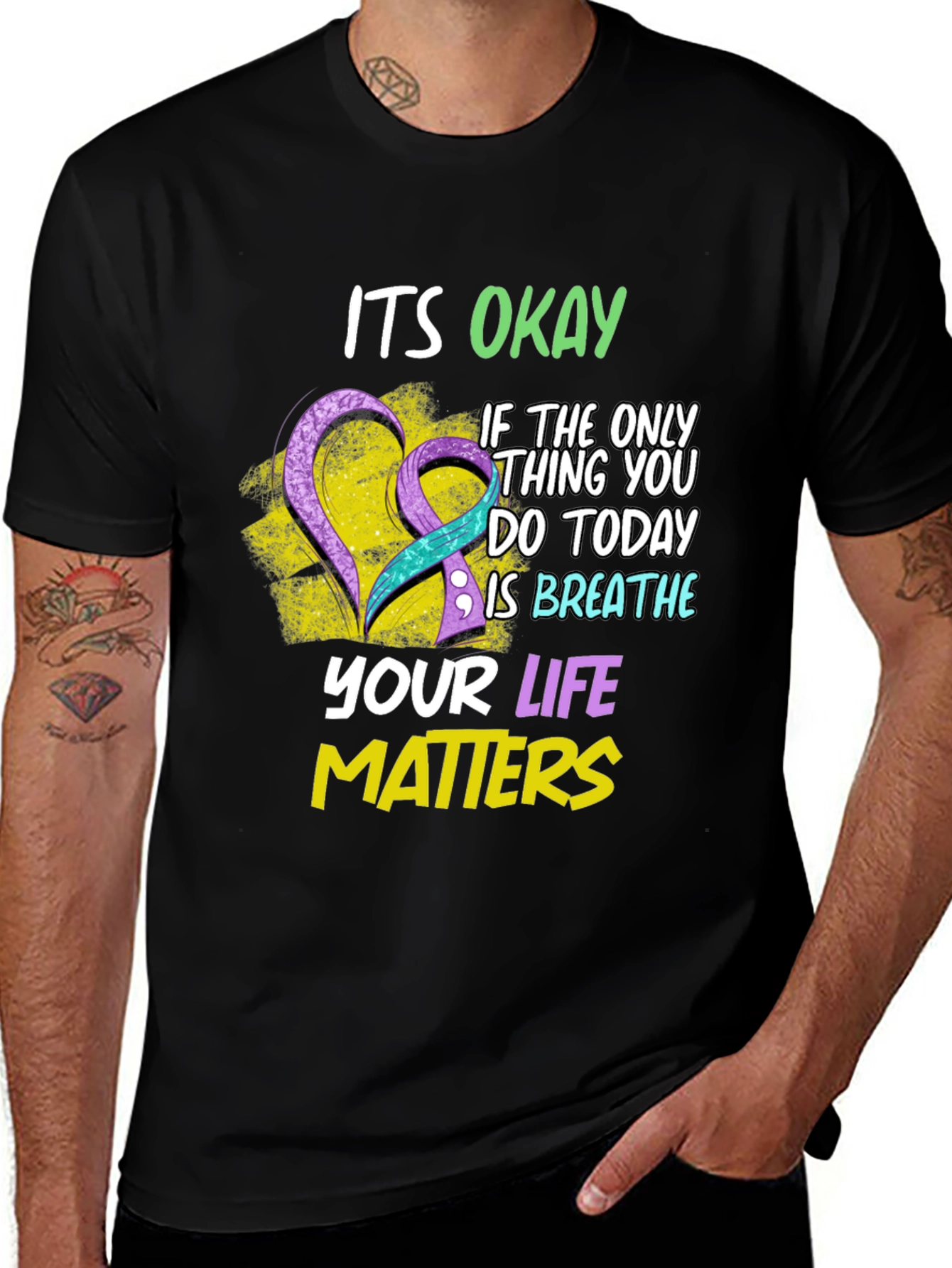 Variant 5 of It's Okay Mental Health Awareness T-Shirt